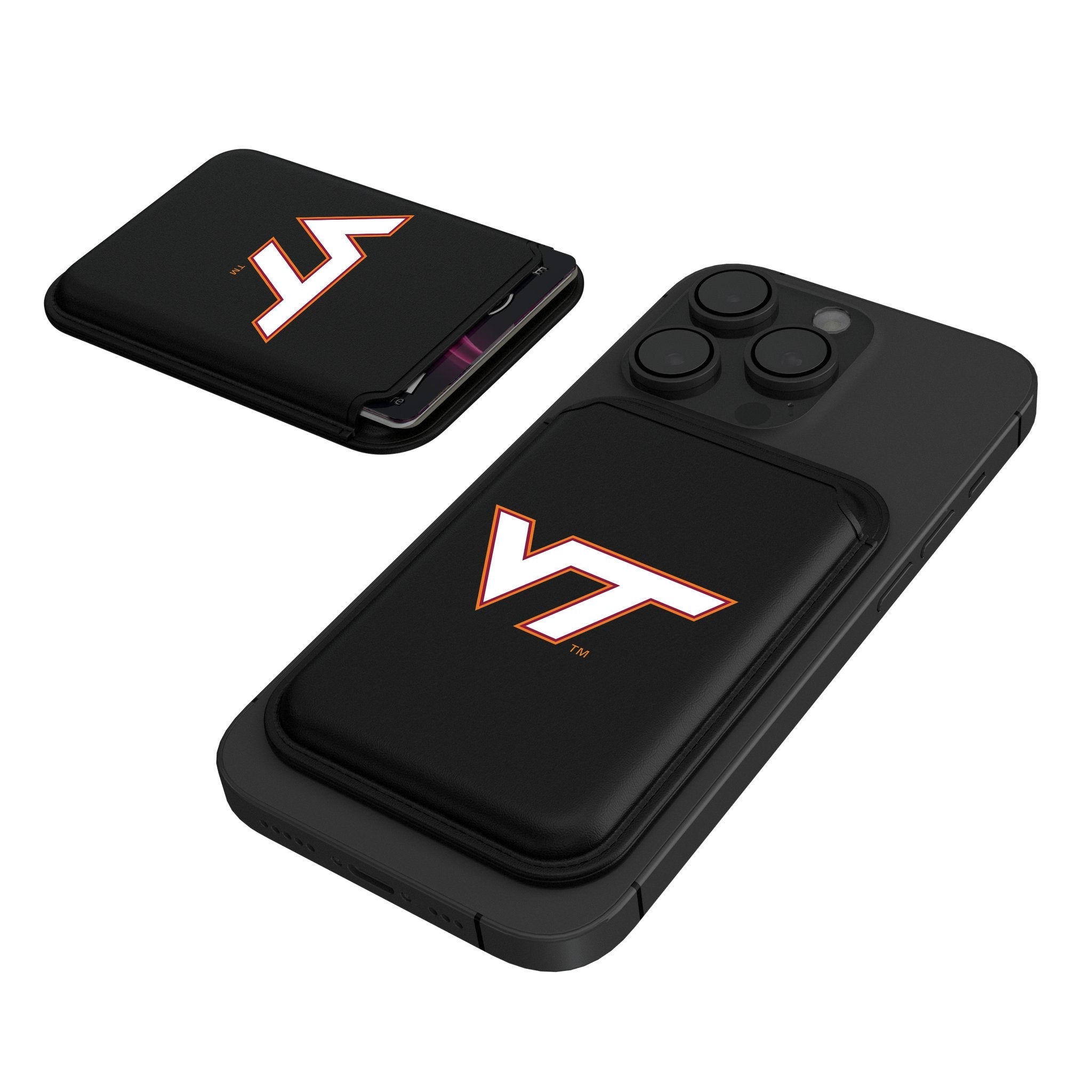 Virginia Tech Hokies Insignia Black Magnetic Credit Card Wallet 1