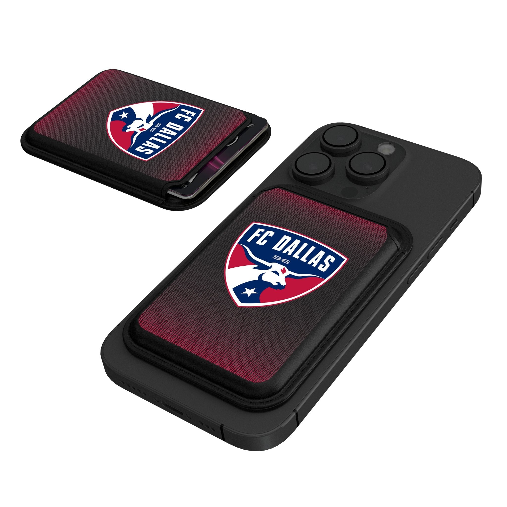 FC Dallas Linen Black Magnetic Credit Card Wallet