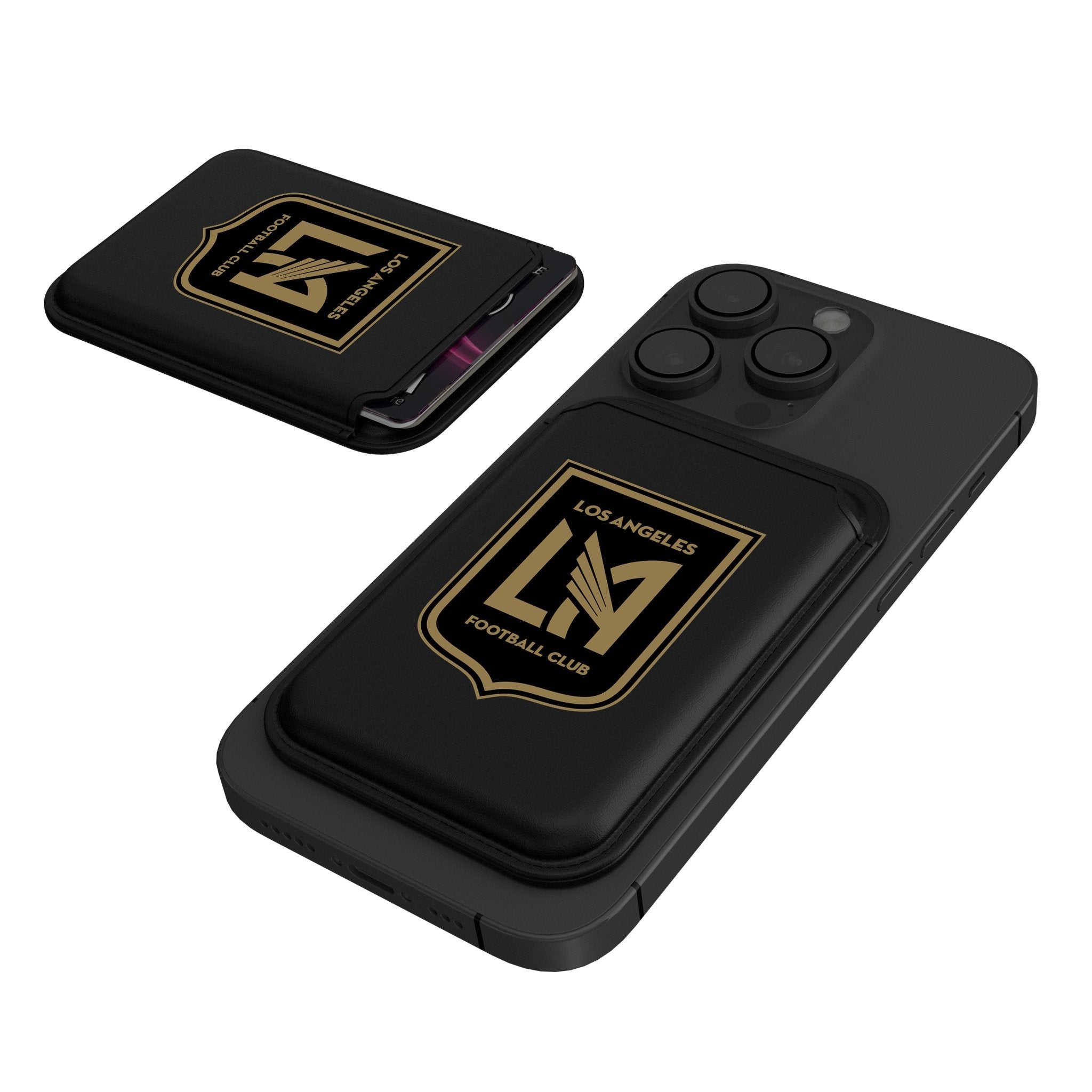 Los Angeles Football Club Insignia Black Magnetic Credit Card Wallet