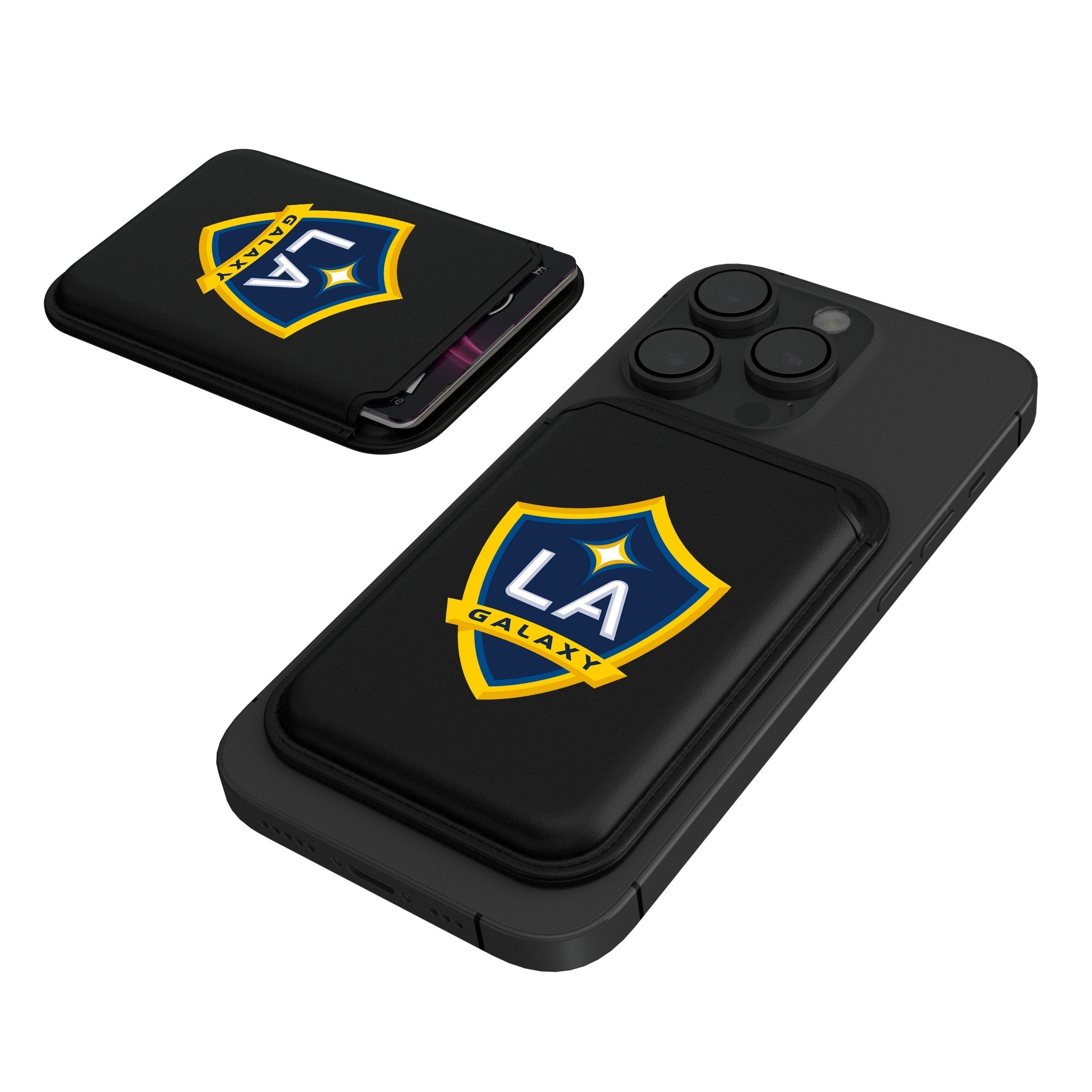 LA Galaxy Insignia Black Magnetic Credit Card Wallet