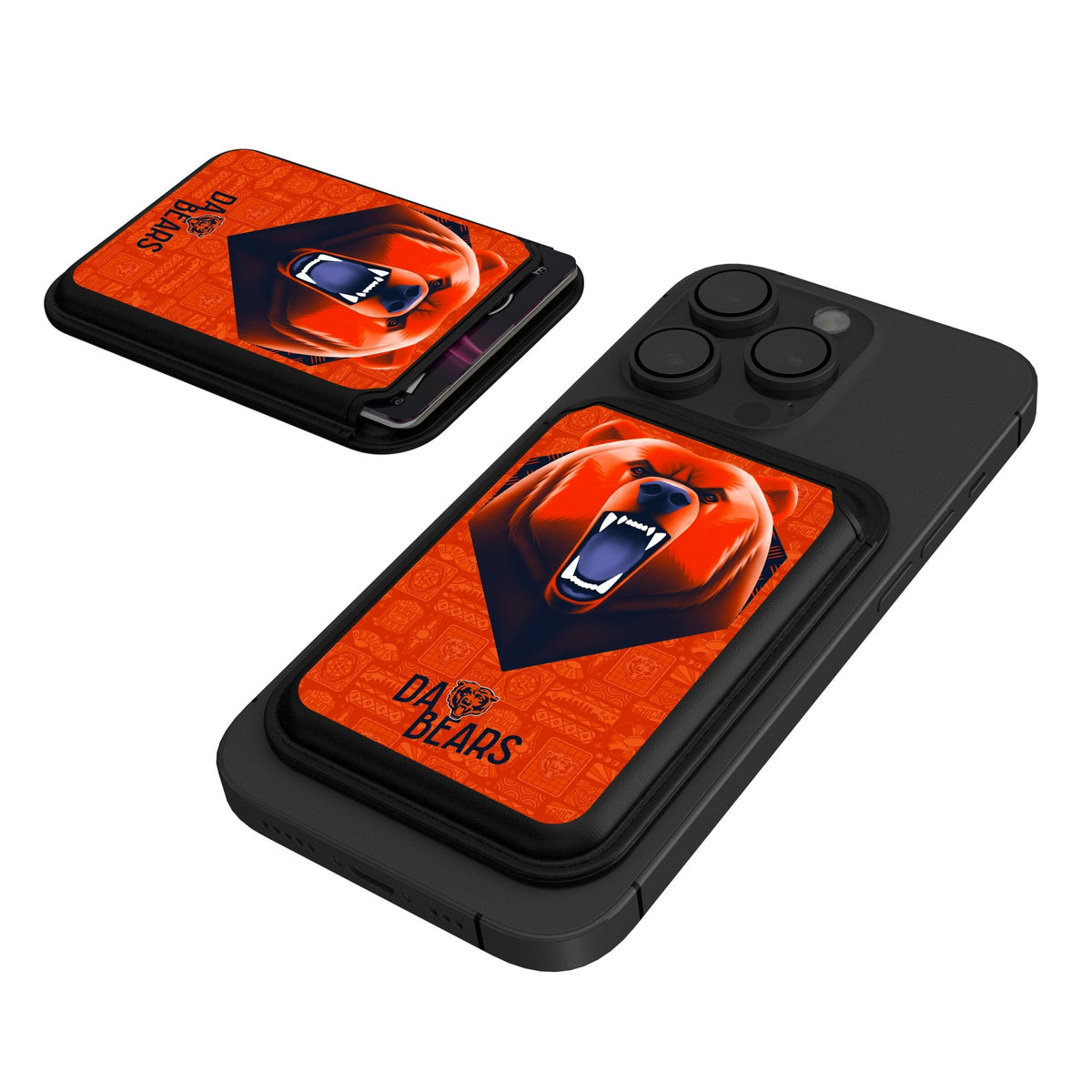 Chicago Bears 2024 Edition Black Magnetic Credit Card Wallet 1