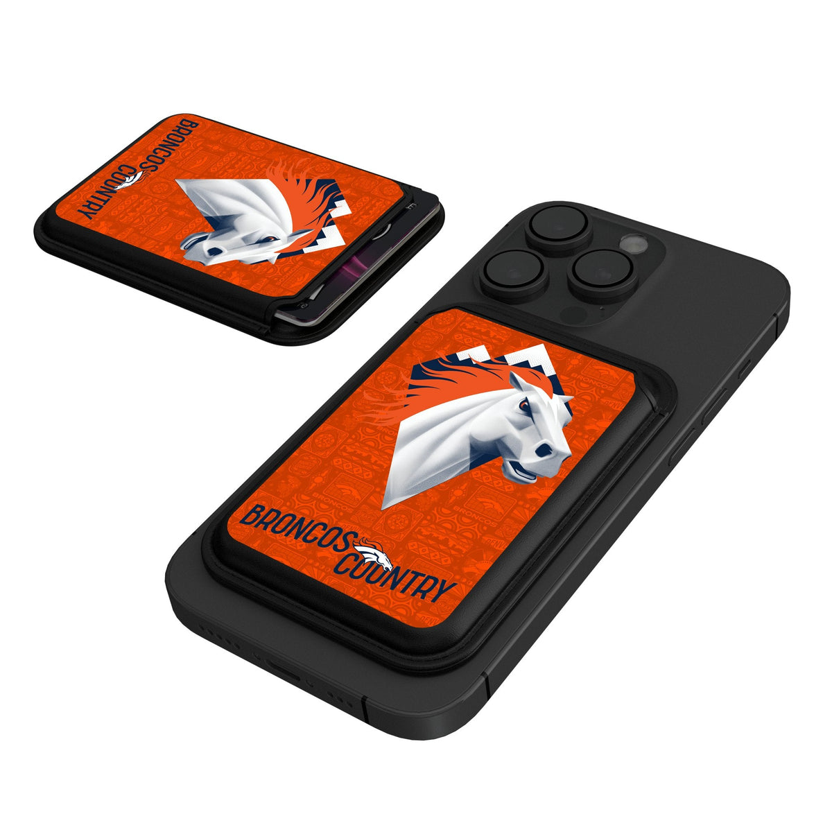 Denver Broncos 2024 Edition Black Magnetic Credit Card Wallet 1