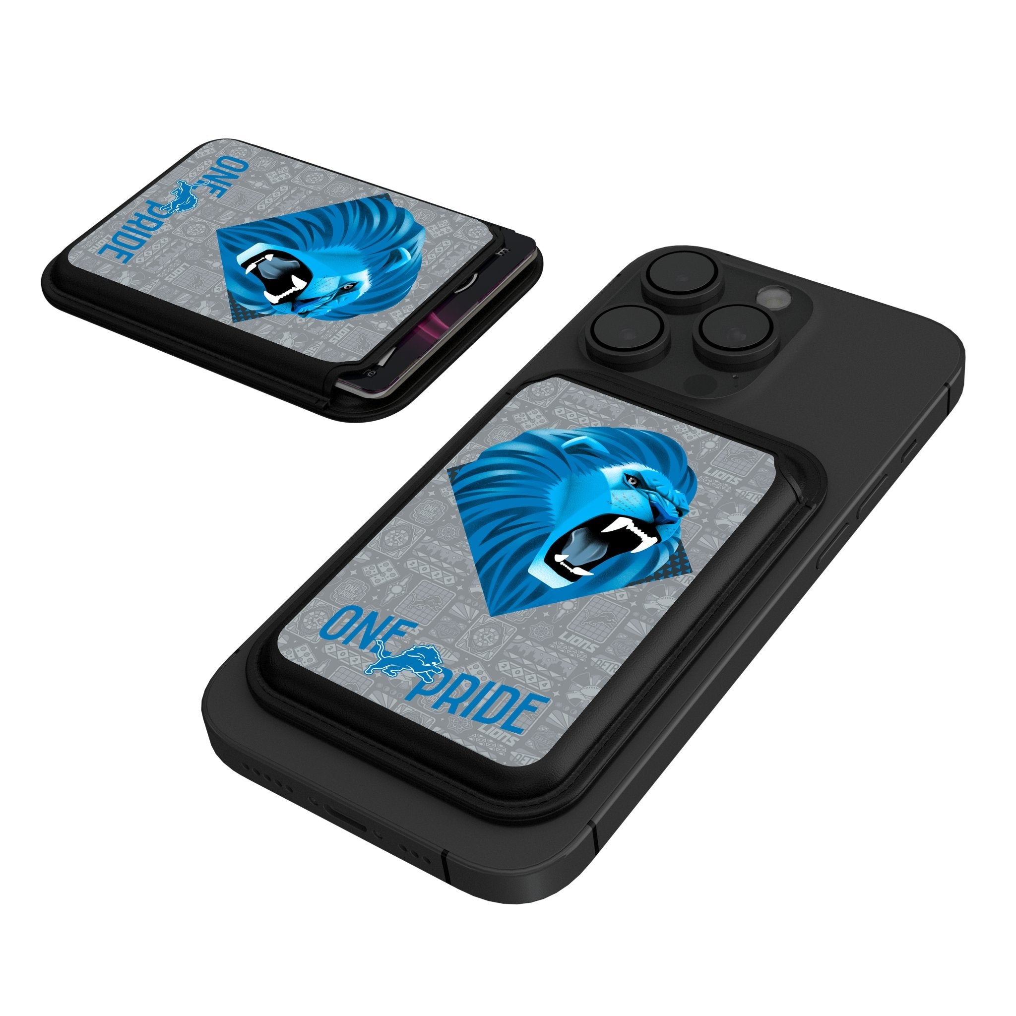 Detroit Lions 2024 Edition Black Magnetic Credit Card Wallet 1