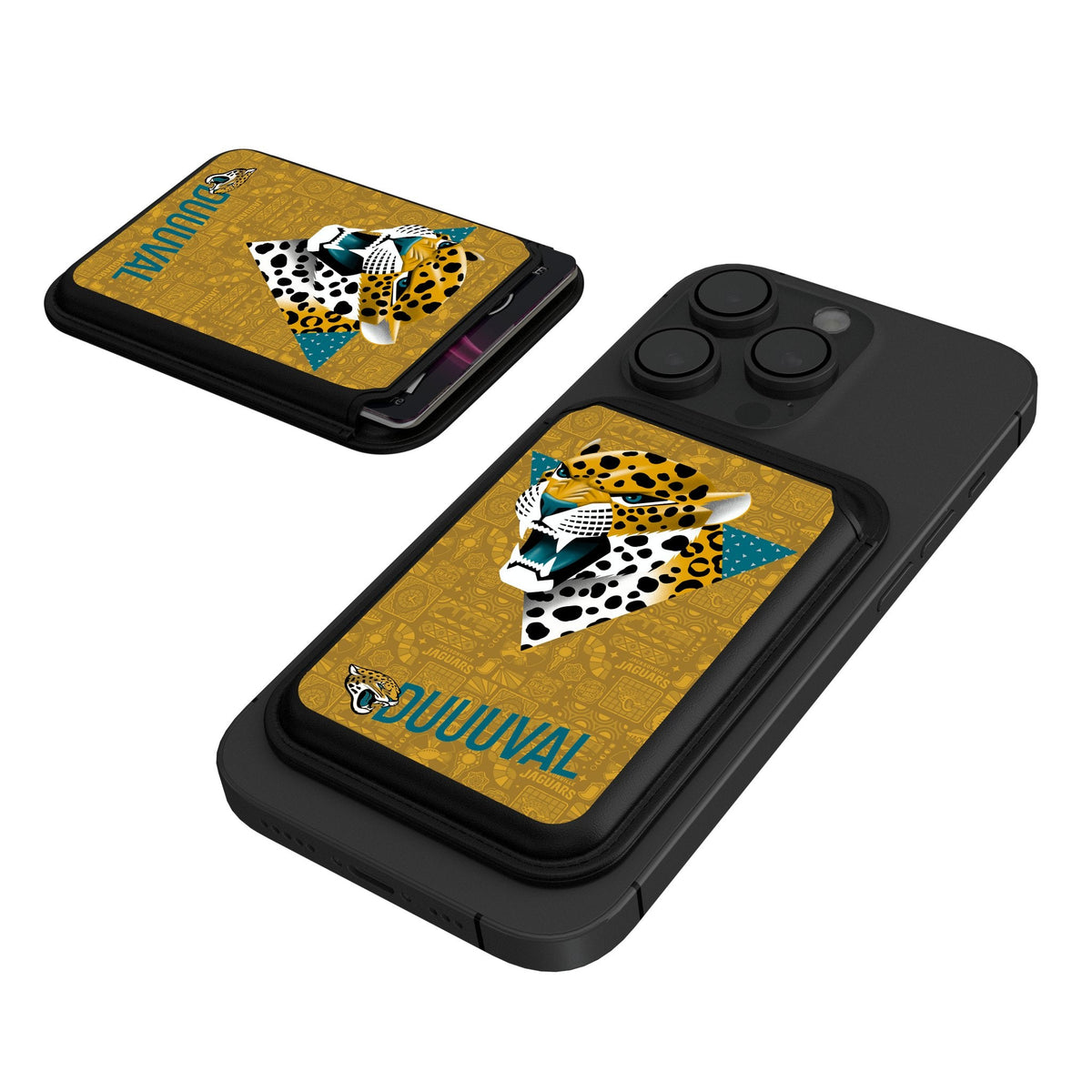 Jacksonville Jaguars 2024 Edition Black Magnetic Credit Card Wallet 1