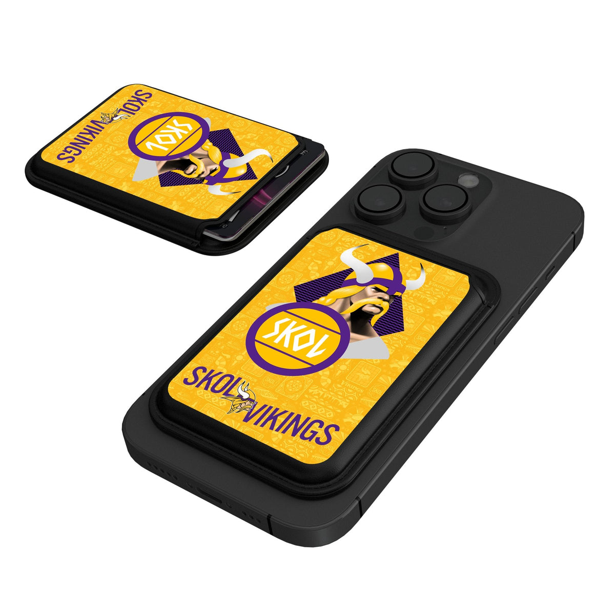 Minnesota Vikings 2024 Edition Black Magnetic Credit Card Wallet 1