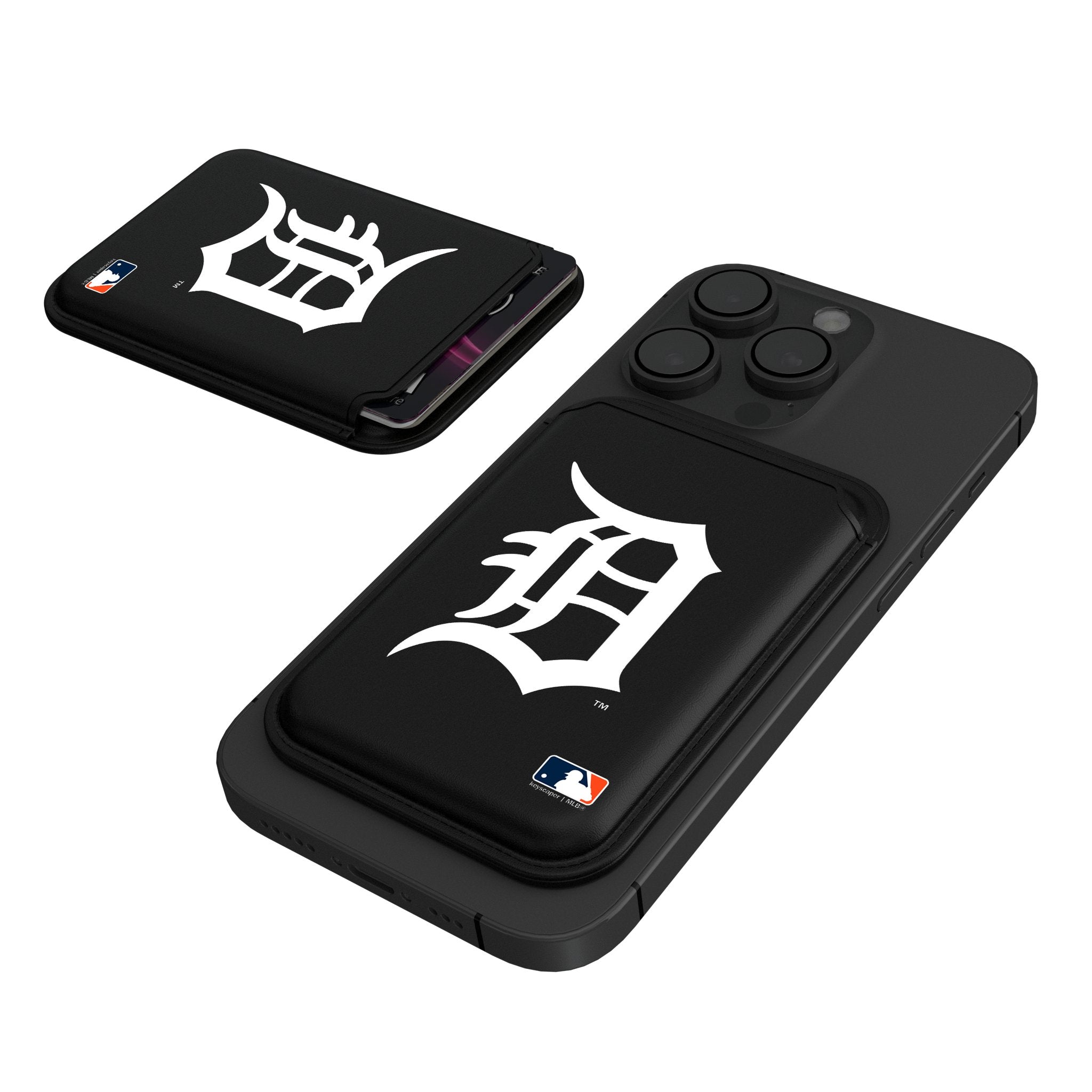 Detroit Tigers Insignia Black Magnetic Credit Card Wallet 1