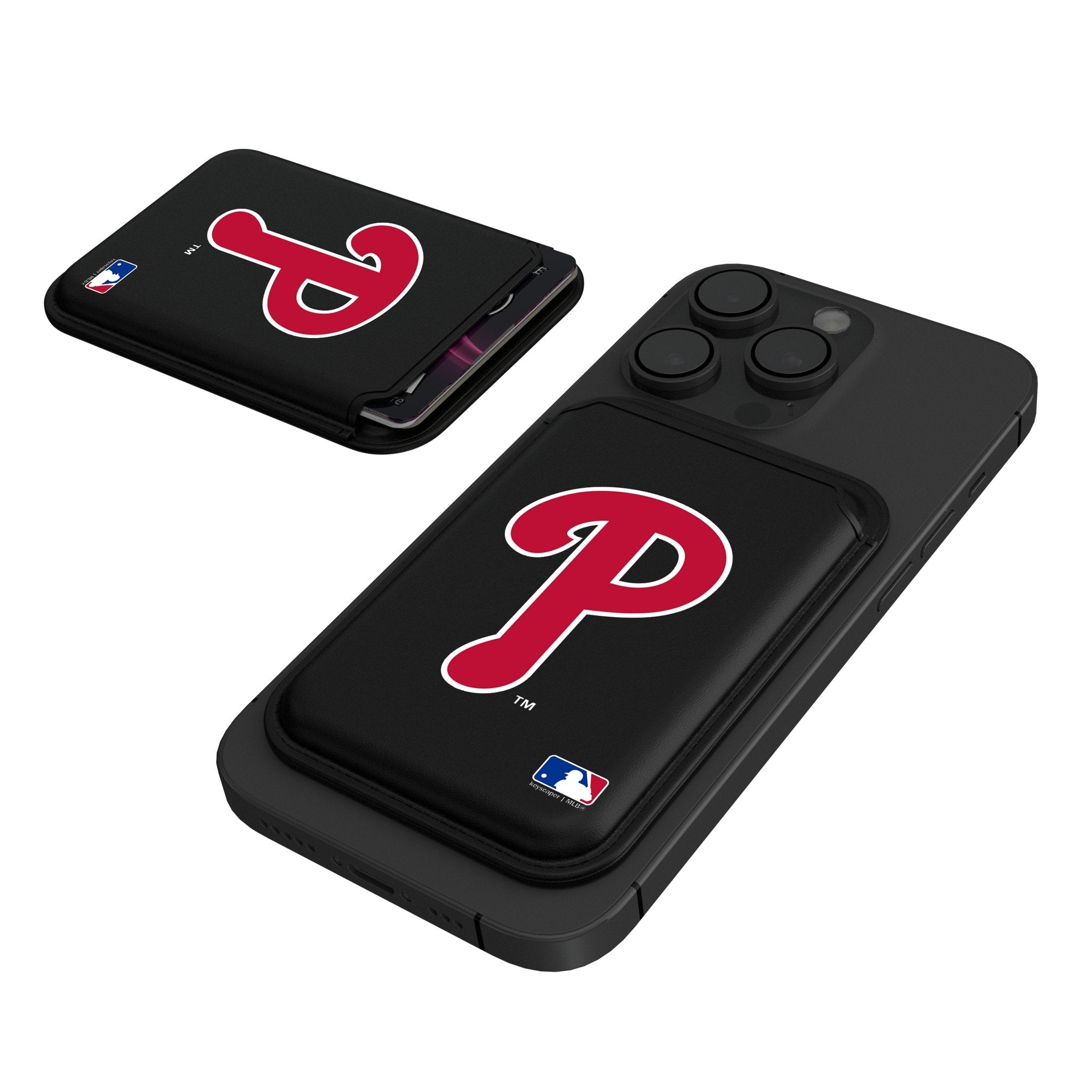 Philadelphia Phillies Insignia Black Magnetic Credit Card Wallet 1