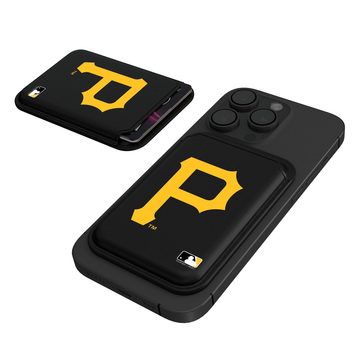 Pittsburgh Pirates Insignia Black Magnetic Credit Card Wallet 1