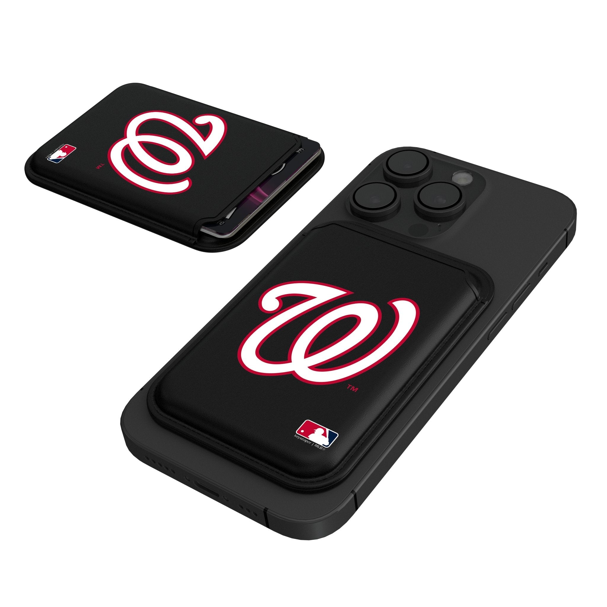 Washington Nationals Insignia Black Magnetic Credit Card Wallet 1