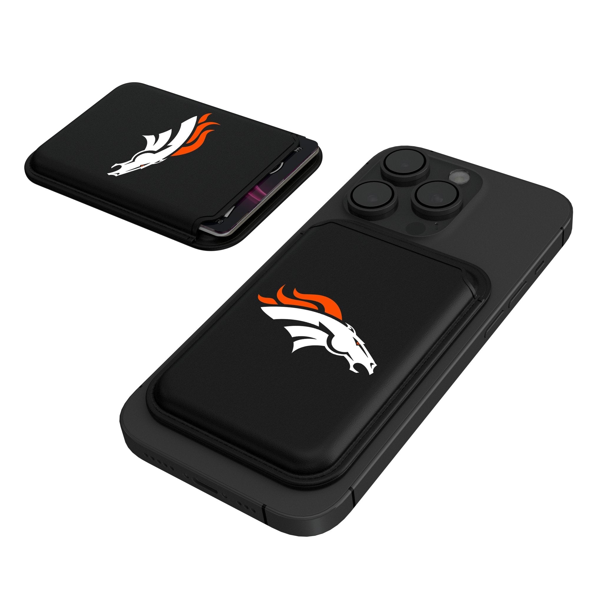 Denver Broncos Insignia Black Magnetic Credit Card Wallet 1