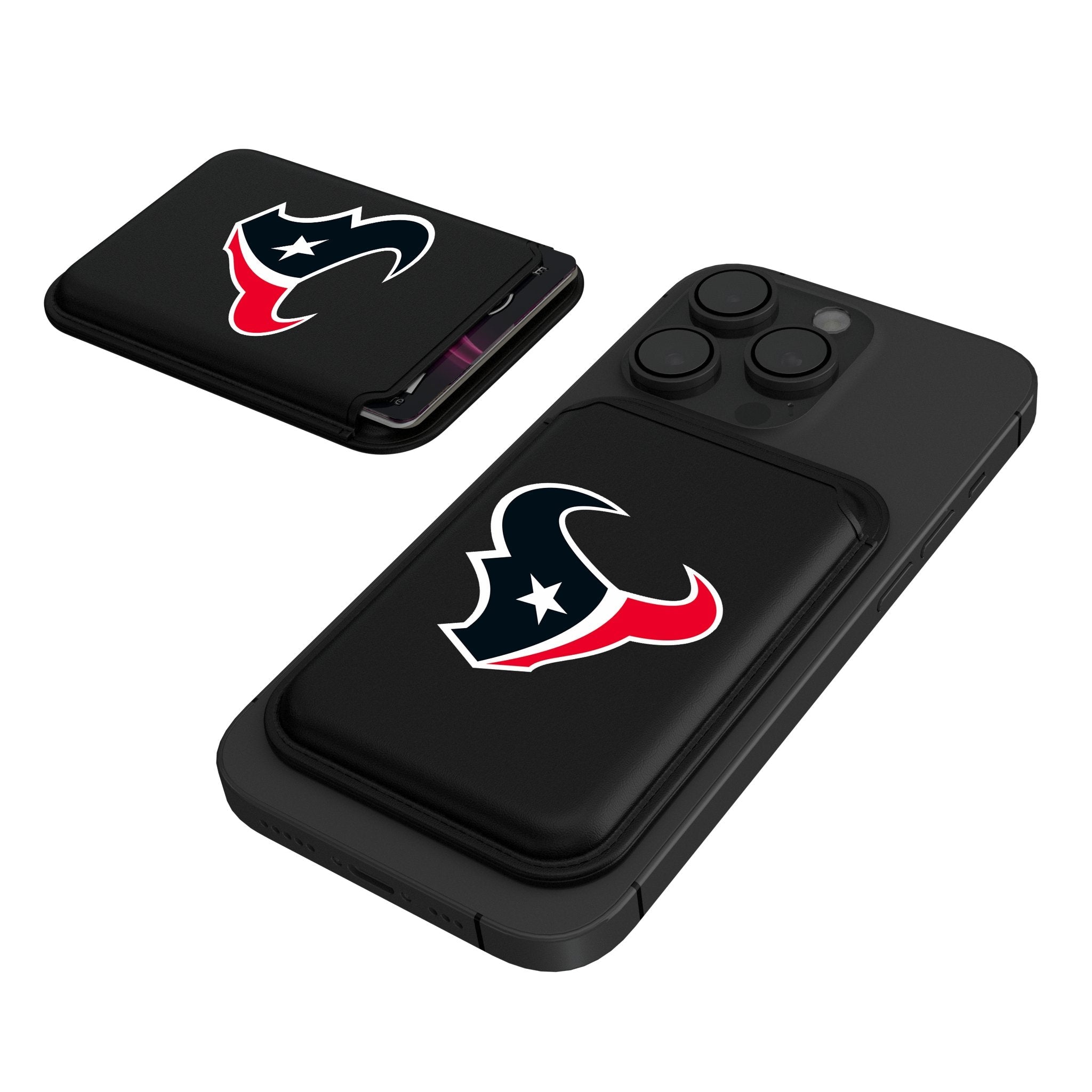 Houston Texans Insignia Black Magnetic Credit Card Wallet 1