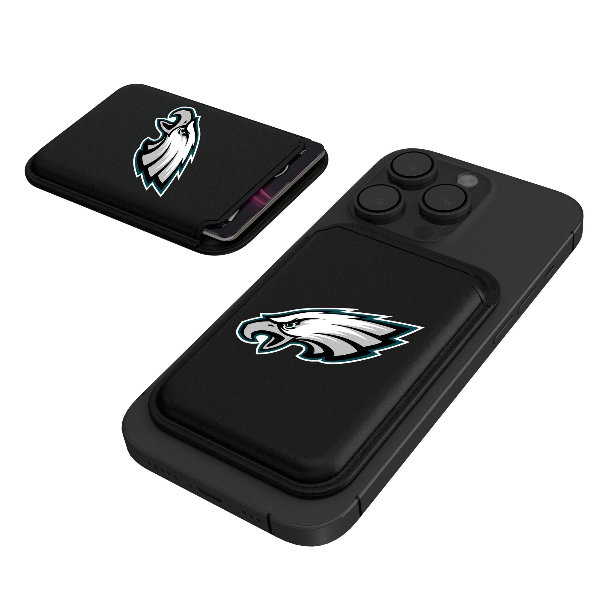 Philadelphia Eagles Insignia Black Magnetic Credit Card Wallet 1