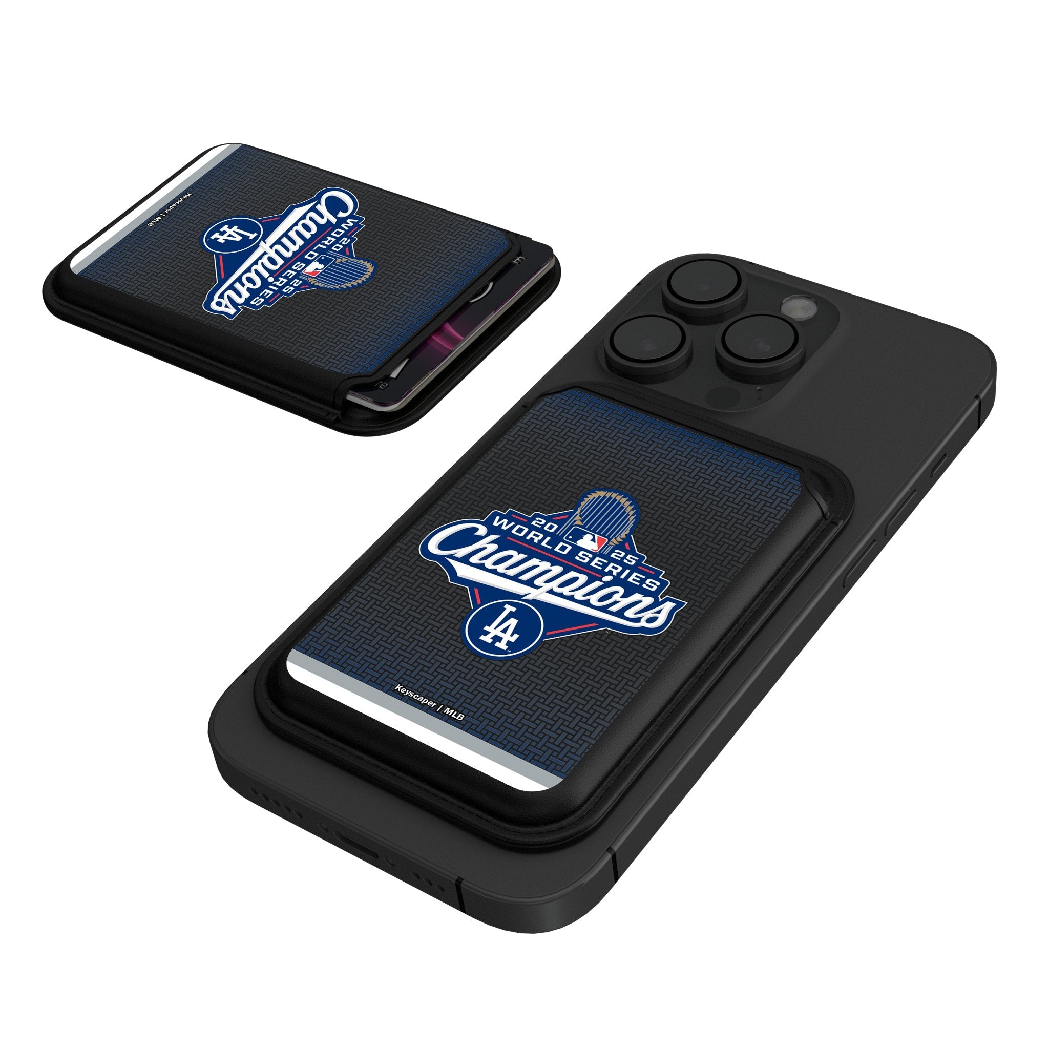LA Dodgers 2025 MLB World Series Black Magnetic Credit Card Wallet 1