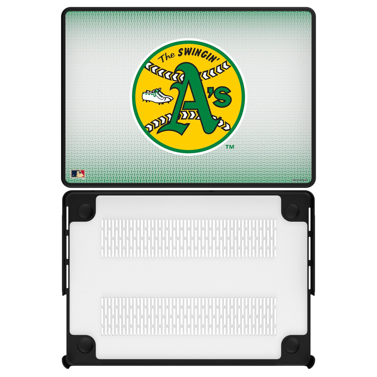 Oakland As 1971-1981 - Cooperstown Collection Linen Laptop Case for Apple MacBook 1