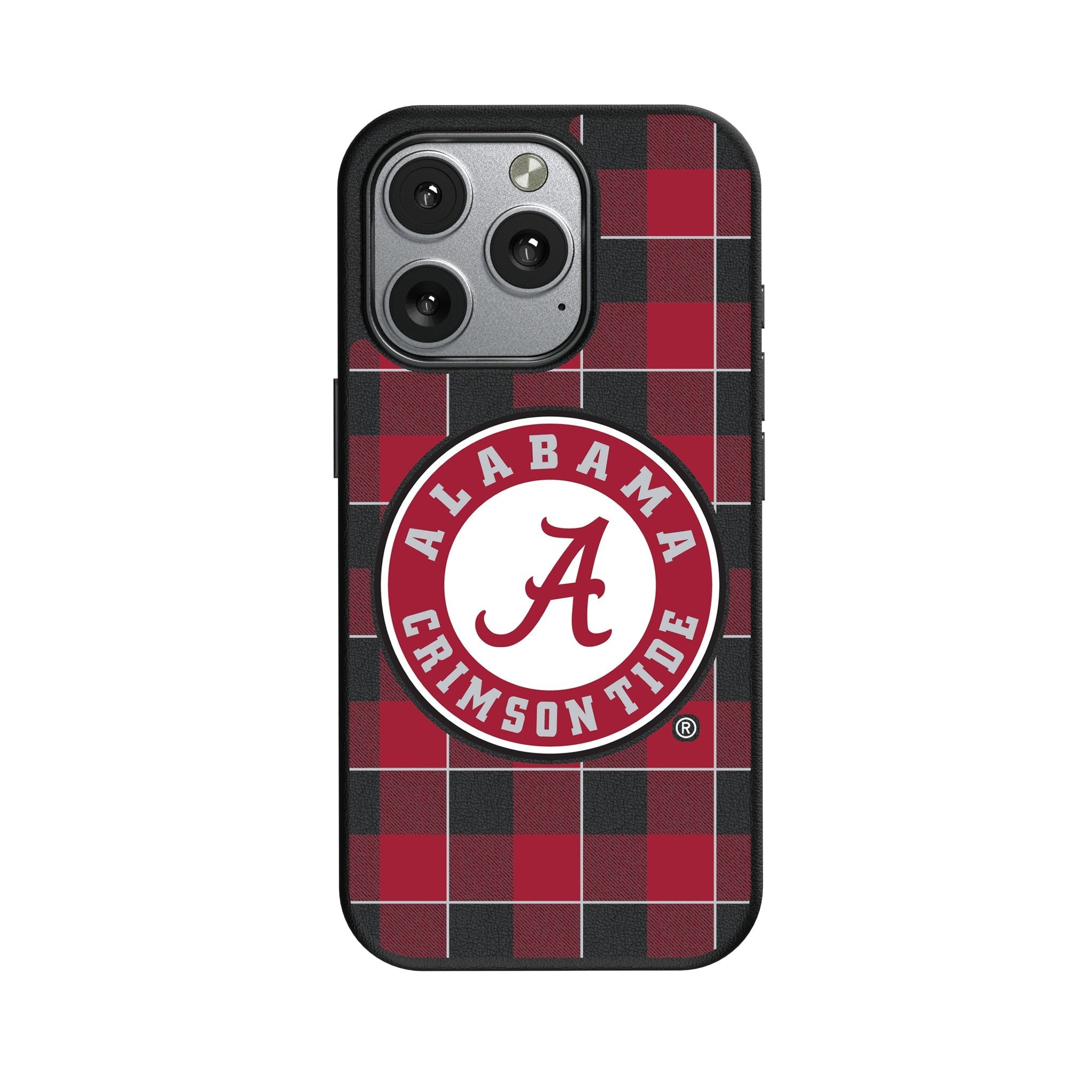 University of Alabama Crimson Tide Plaid MagSafe Compatible Phone Case for Apple iPhone 1