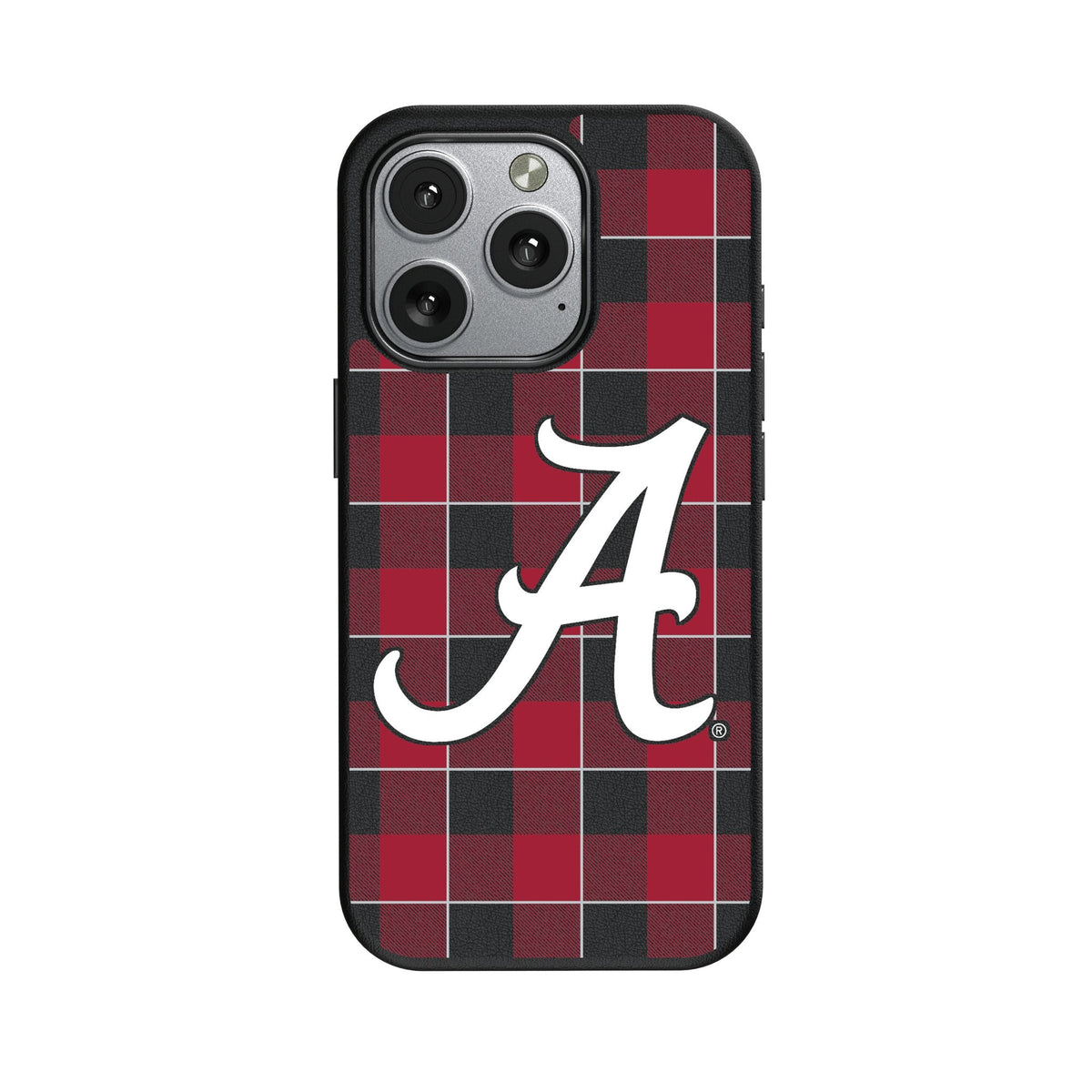 University of Alabama Crimson Tide Script A Plaid MagSafe Compatible Phone Case for Apple iPhone