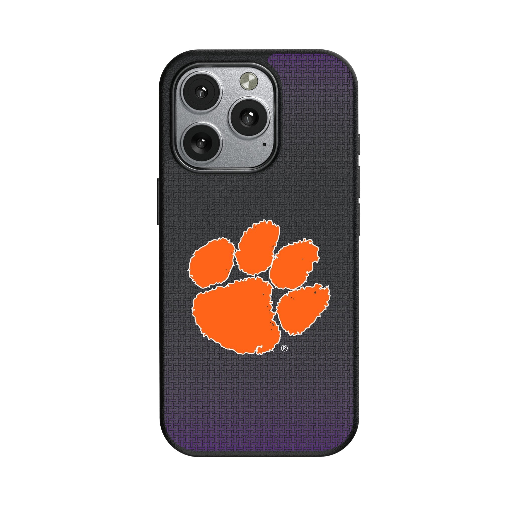 Clemson University Tigers Linen MagSafe Compatible Phone Case for Apple iPhone 1
