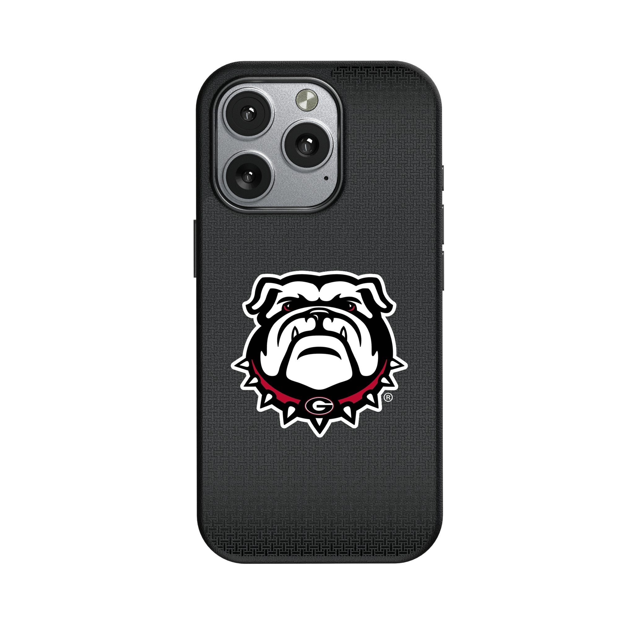 University of Georgia Bulldogs Uga Linen MagSafe Compatible Phone Case for Apple iPhone 1
