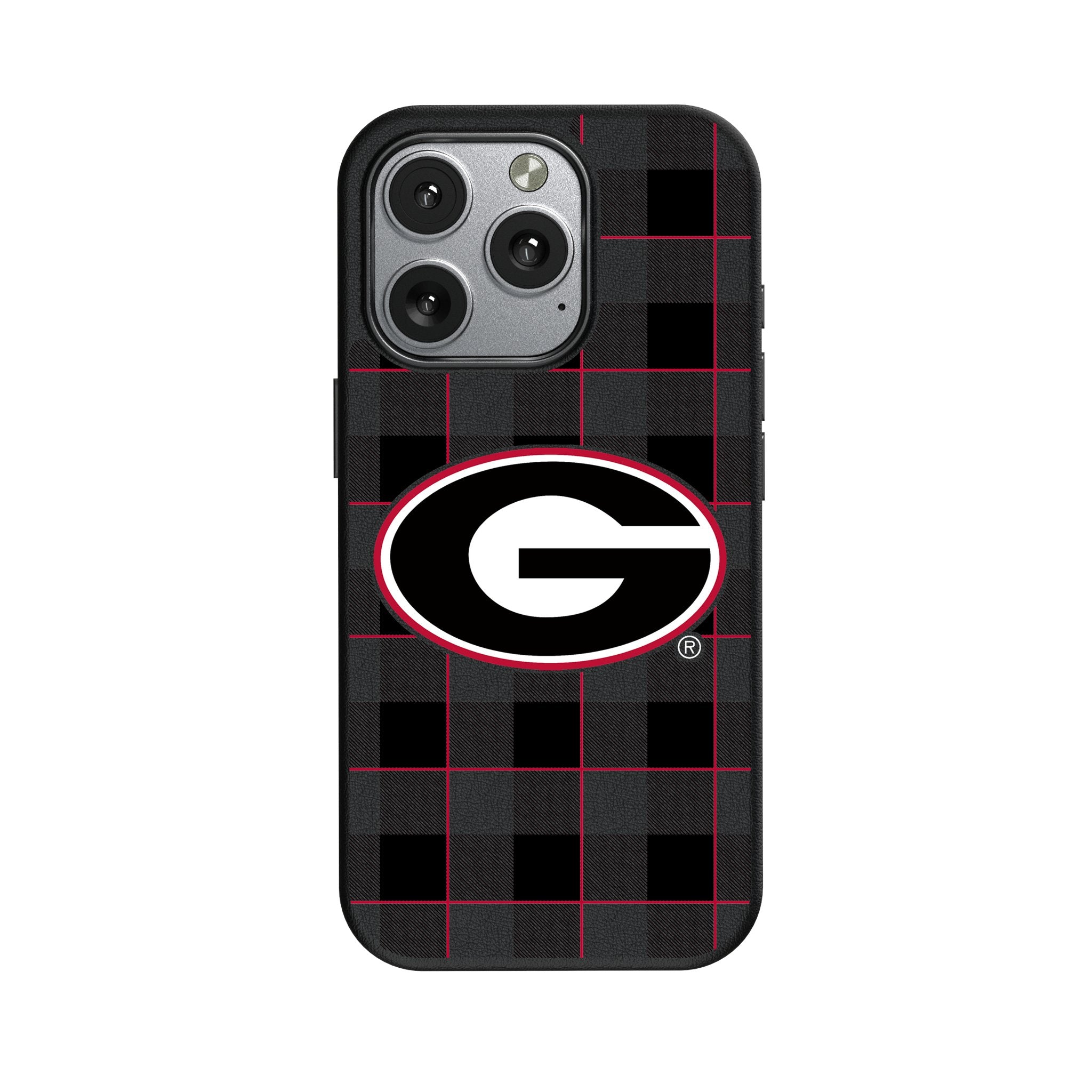 University of Georgia Bulldogs Plaid MagSafe Compatible Phone Case for Apple iPhone