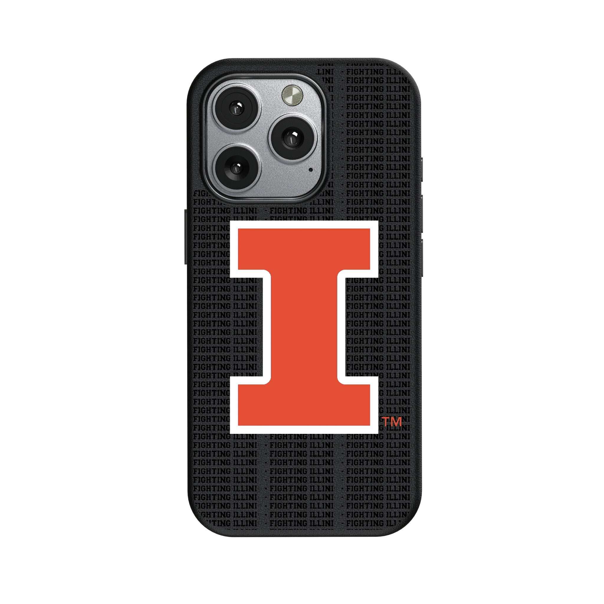 University of Illinois Fighting Illini Text Backdrop MagSafe Compatible Phone Case for Apple iPhone 1