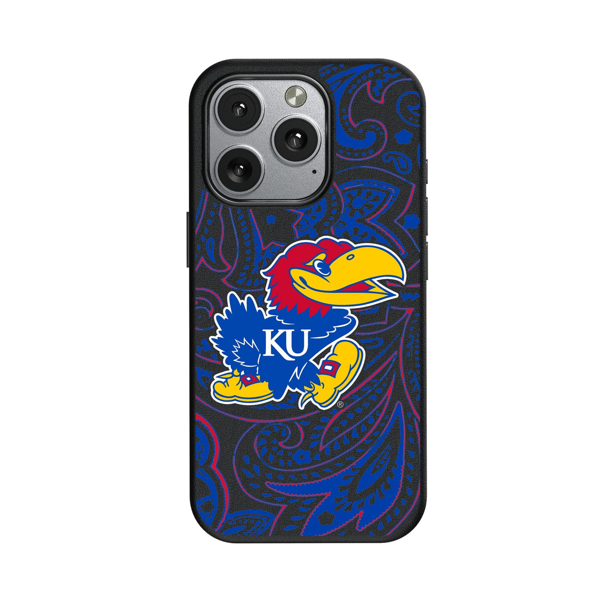University of Kansas Jayhawks Paisley MagSafe Compatible Phone Case for Apple iPhone