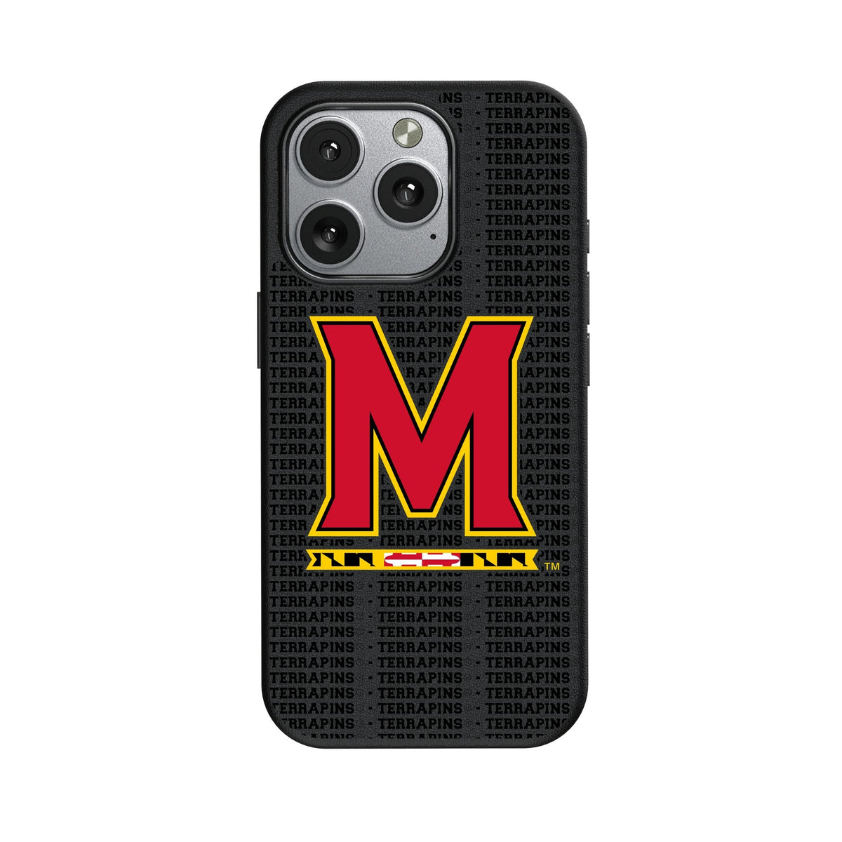 University of Maryland Terrapins Text Backdrop MagSafe Compatible Phone Case for Apple iPhone 1