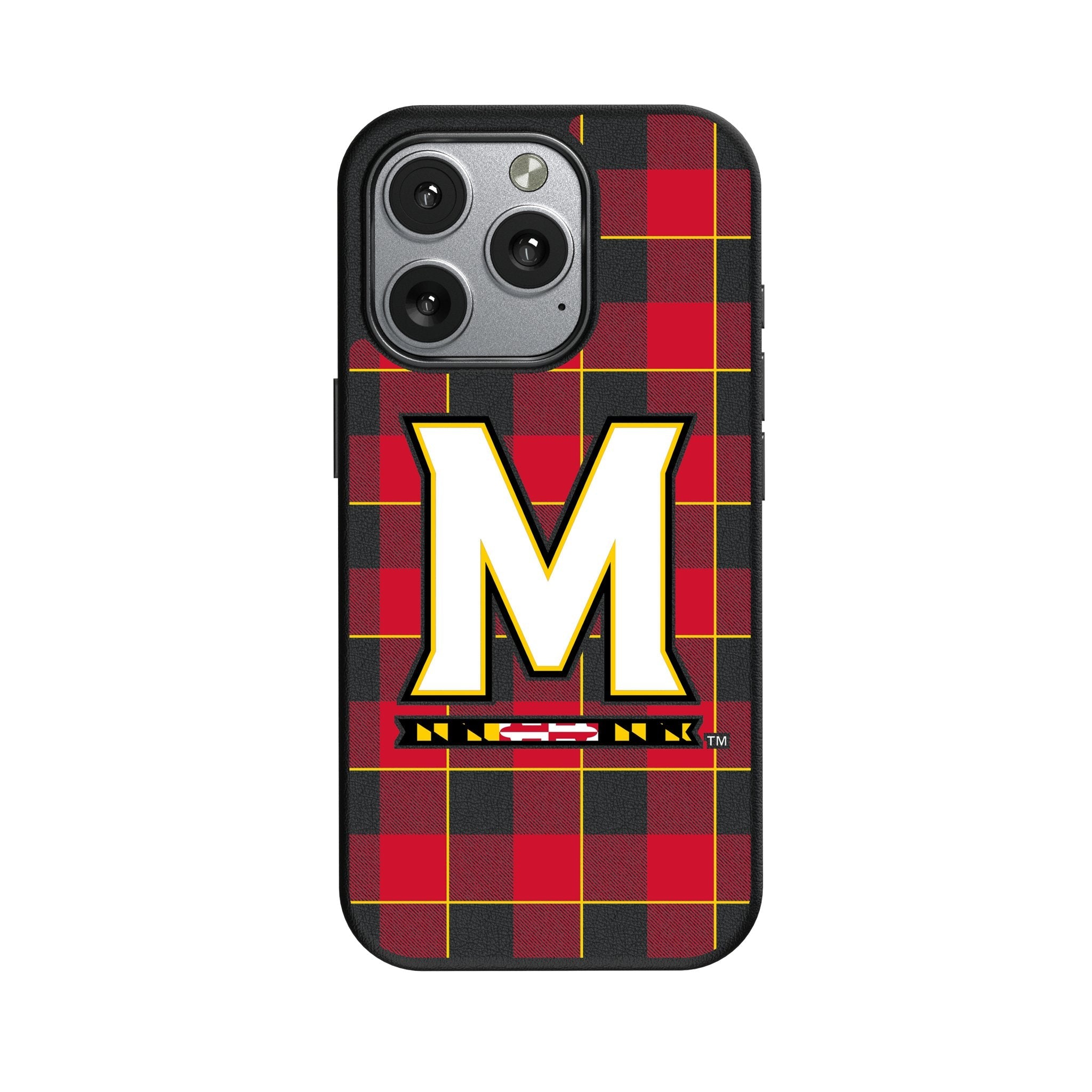 University of Maryland Terrapins Plaid MagSafe Compatible Phone Case for Apple iPhone