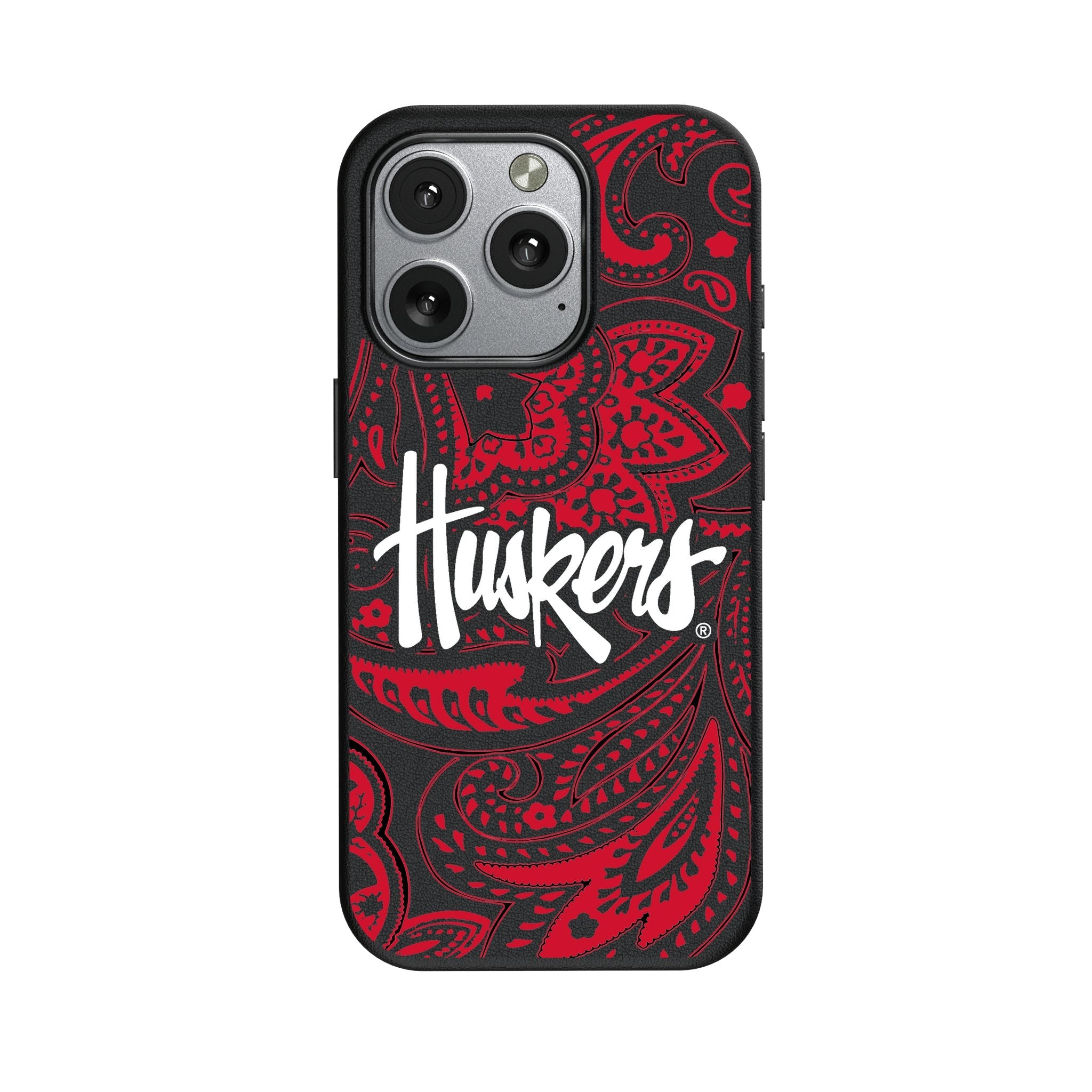 University of Nebraska Huskers Paisley MagSafe Compatible Phone Case for Apple iPhone