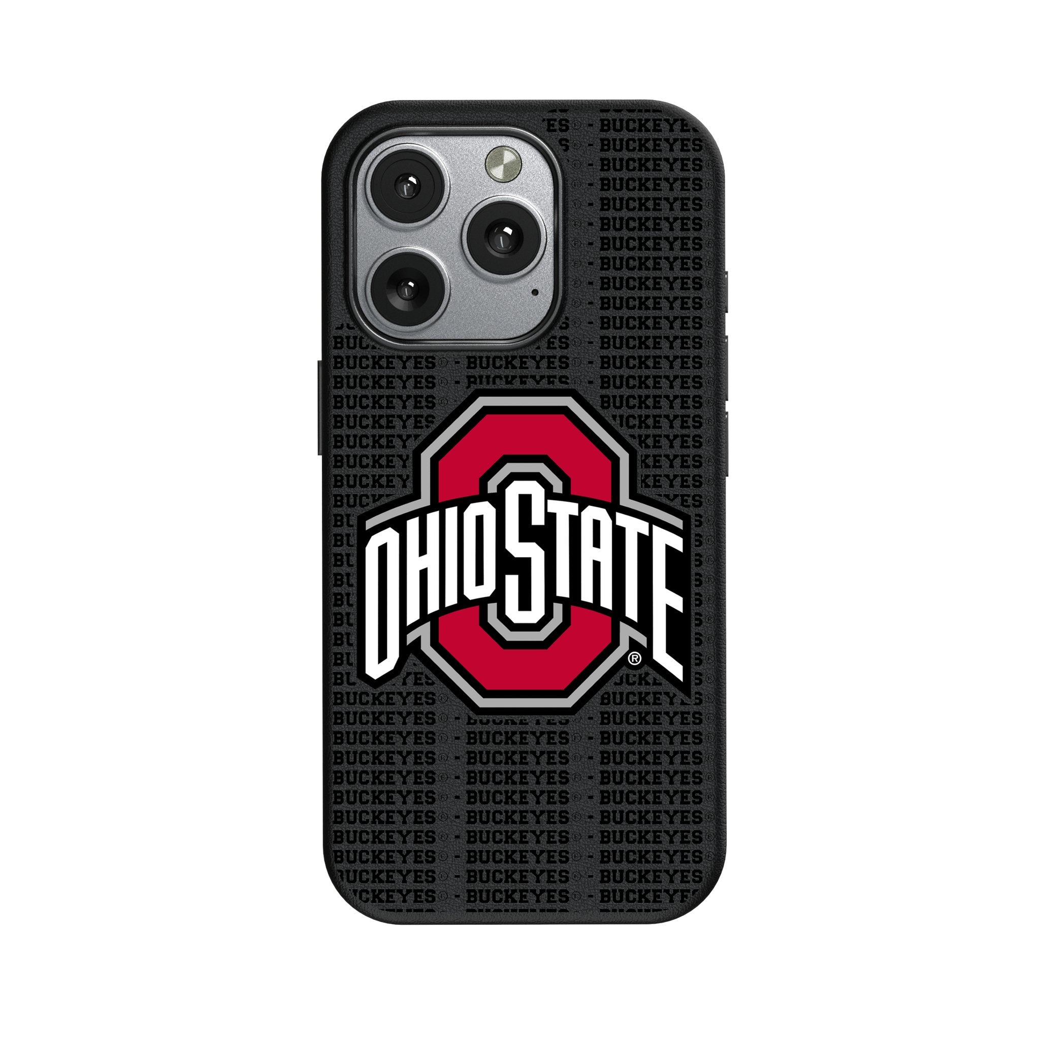 Ohio State University Buckeyes Text Backdrop MagSafe Compatible Phone Case for Apple iPhone
