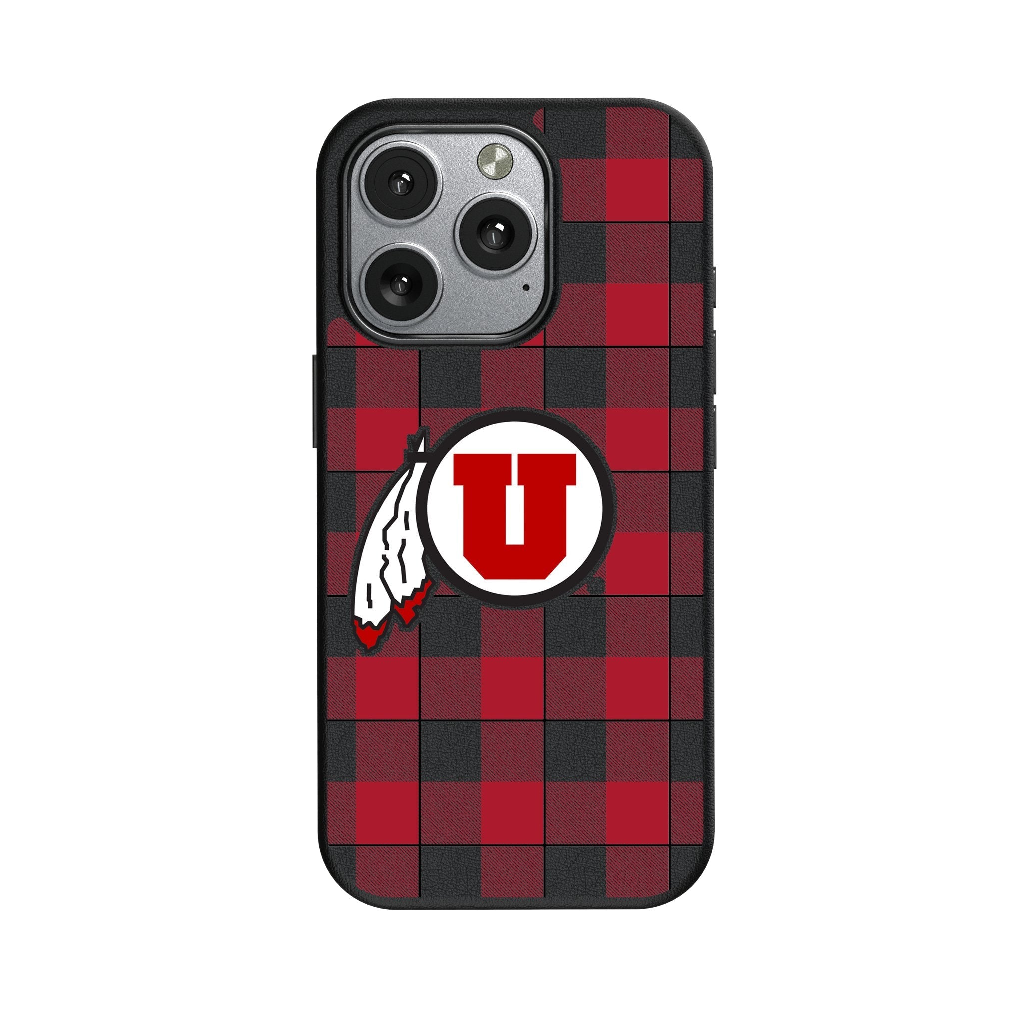 University of Utah Utes Plaid MagSafe Compatible Phone Case for Apple iPhone