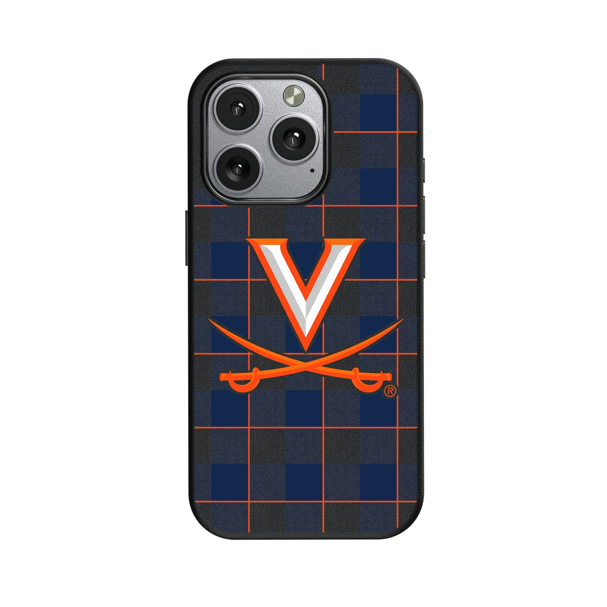 University of Virginia Cavaliers Plaid MagSafe Compatible Phone Case for Apple iPhone