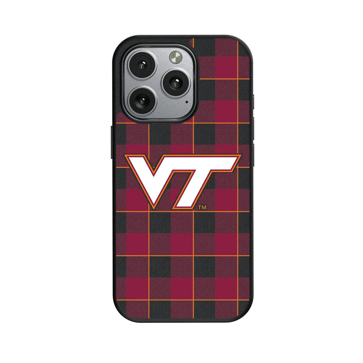 Virginia Tech Hokies Plaid MagSafe Compatible Phone Case for Apple iPhone