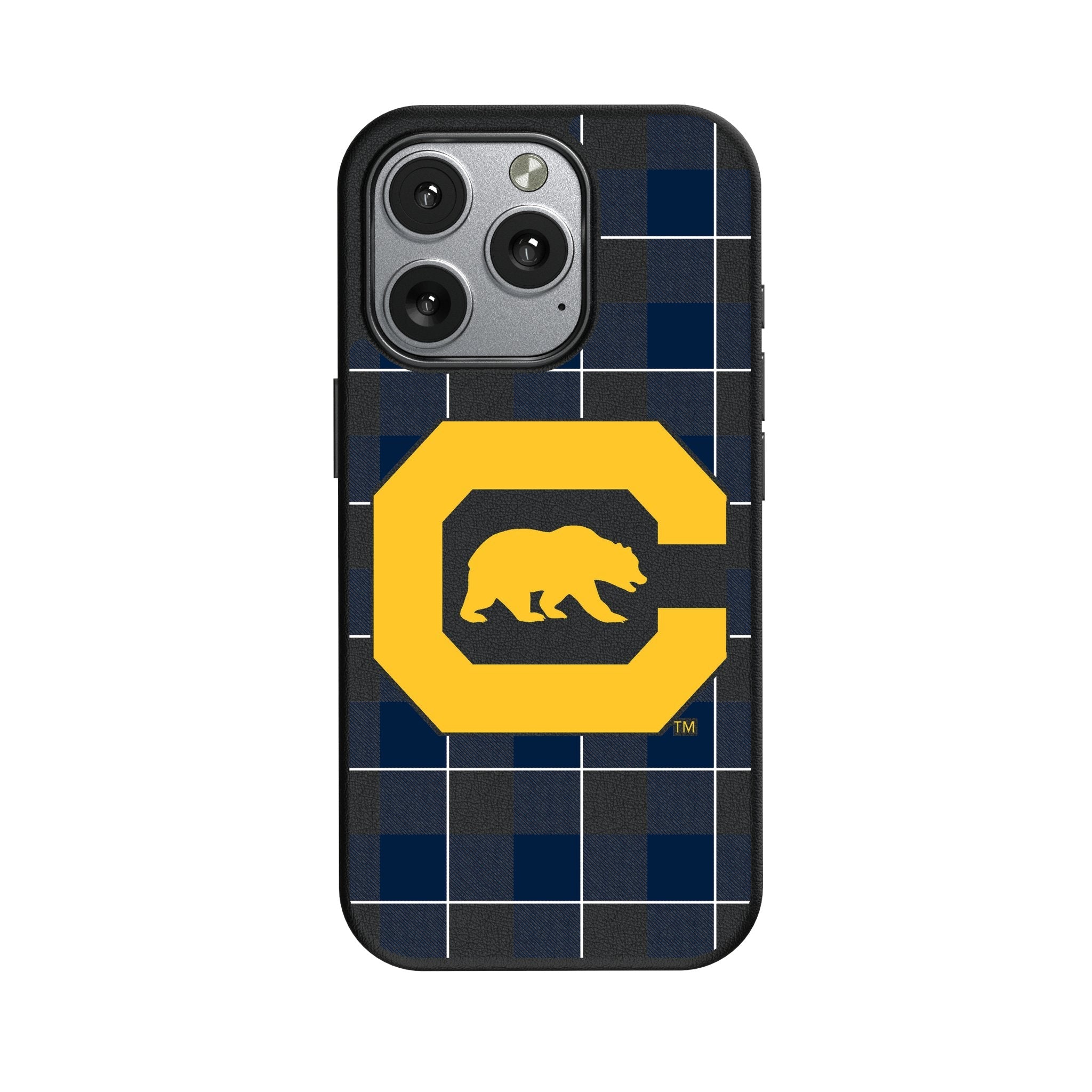 University of California Berkeley Golden Bears Plaid MagSafe Compatible Phone Case for Apple iPhone 1
