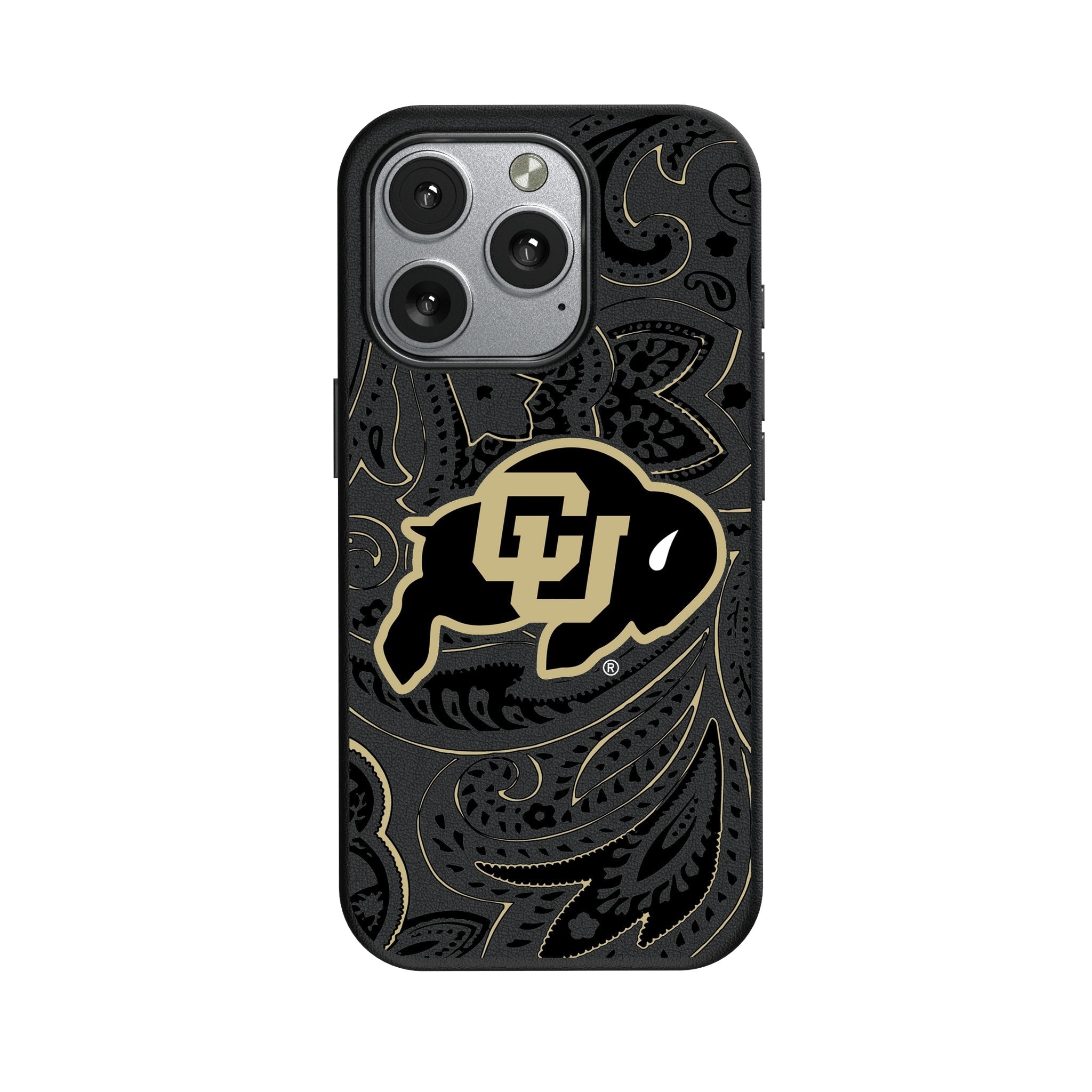 University of Colorado Buffaloes Paisley MagSafe Compatible Phone Case for Apple iPhone 1
