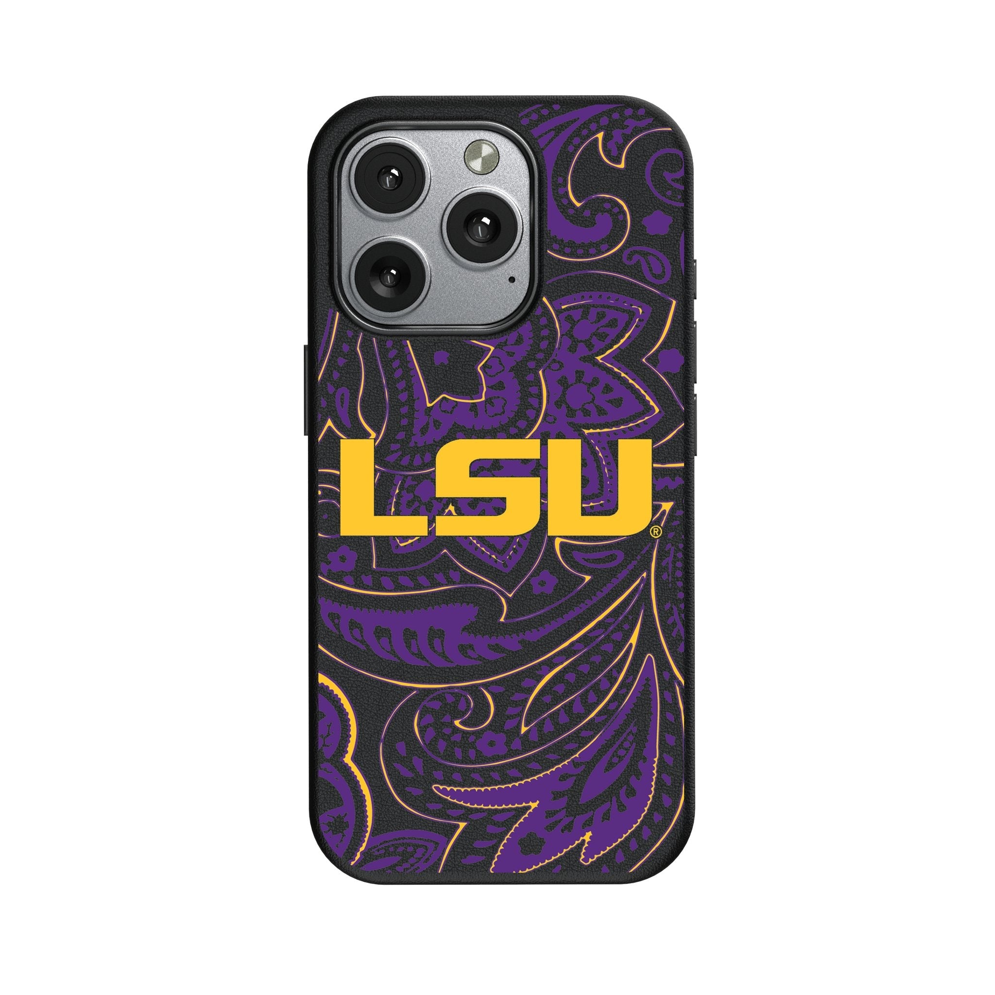Louisiana State University Tigers Paisley MagSafe Compatible Phone Case for Apple iPhone