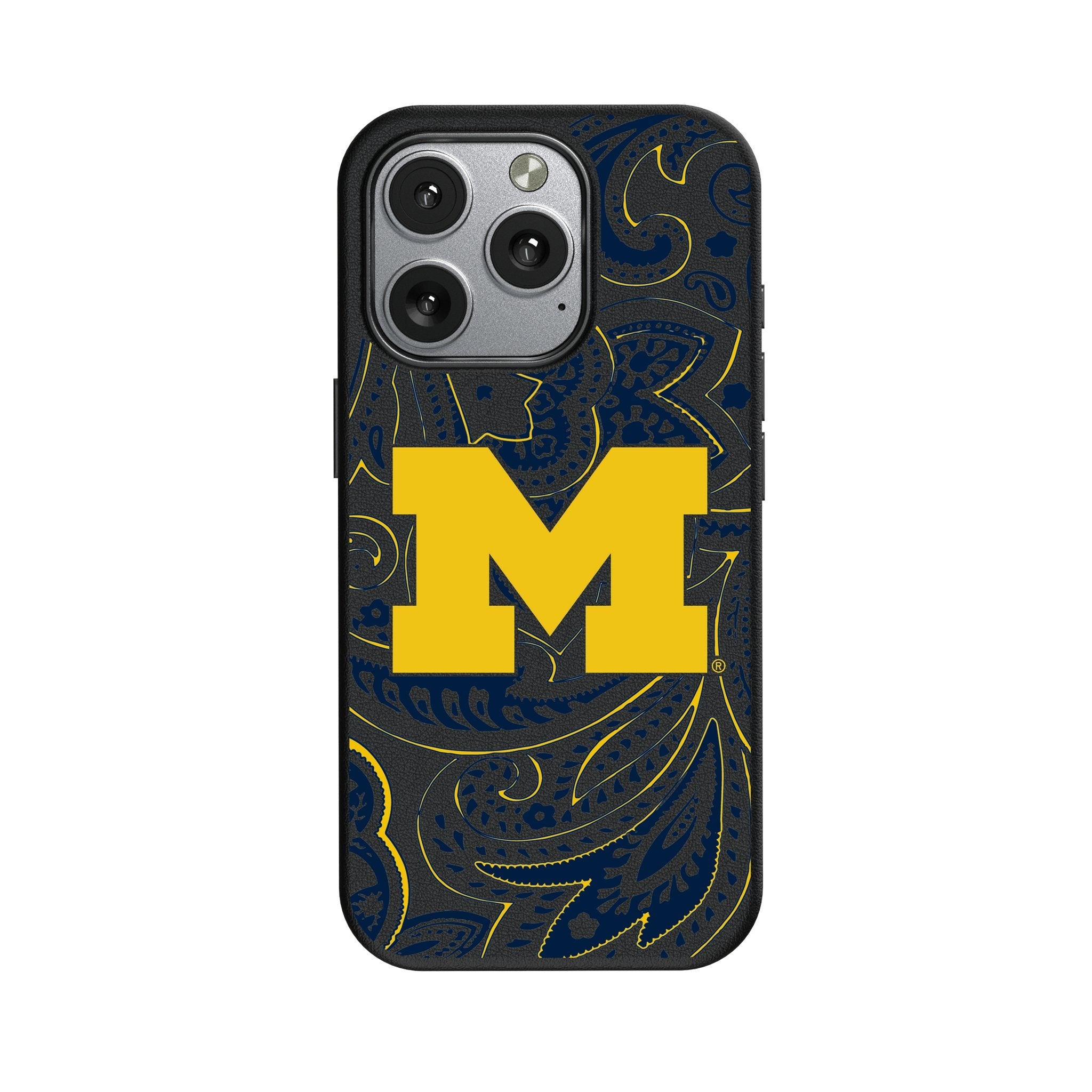 University of Michigan Wolverines Paisley MagSafe Compatible Phone Case for Apple iPhone
