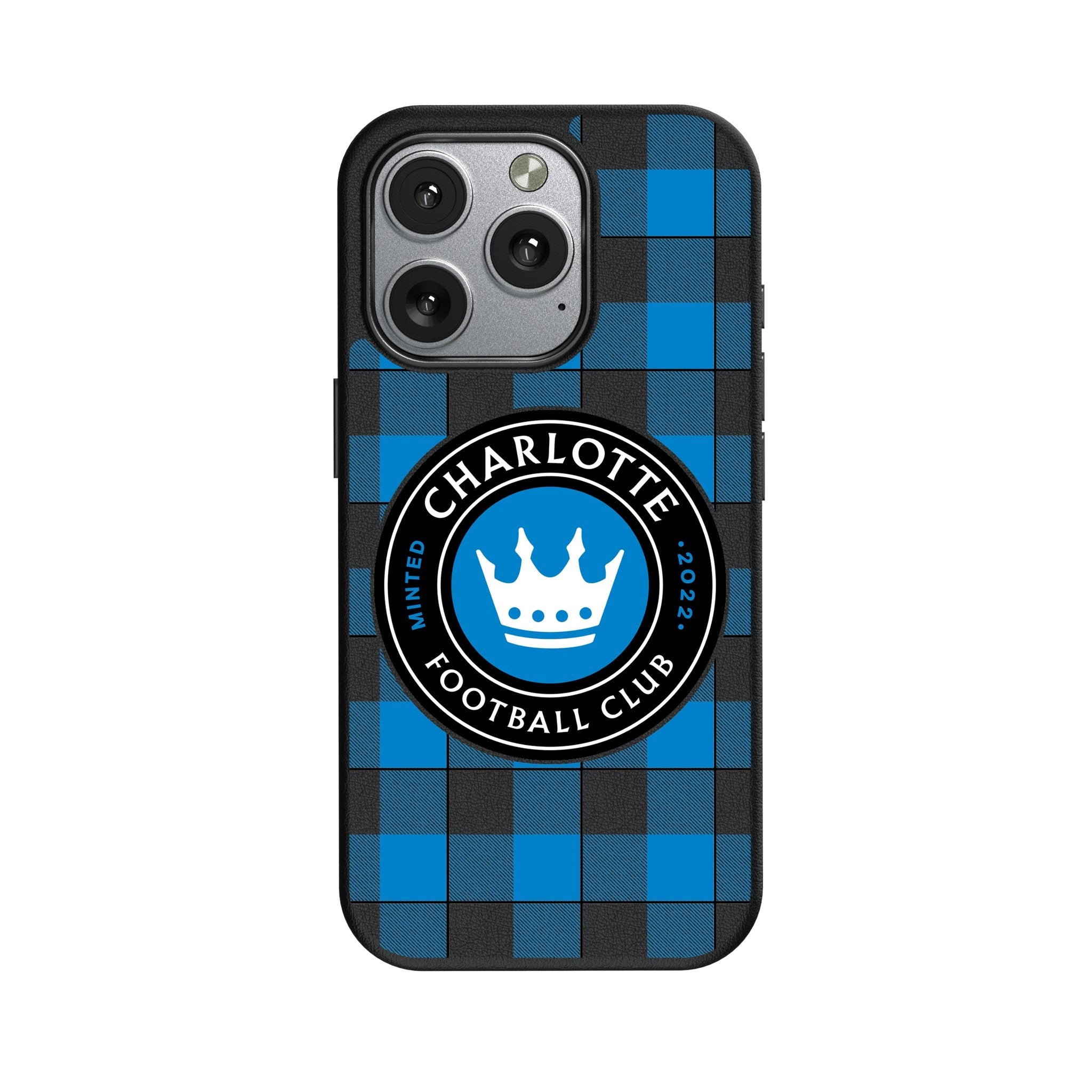 Charlotte FC Plaid MagSafe Compatible Phone Case for Apple iPhone