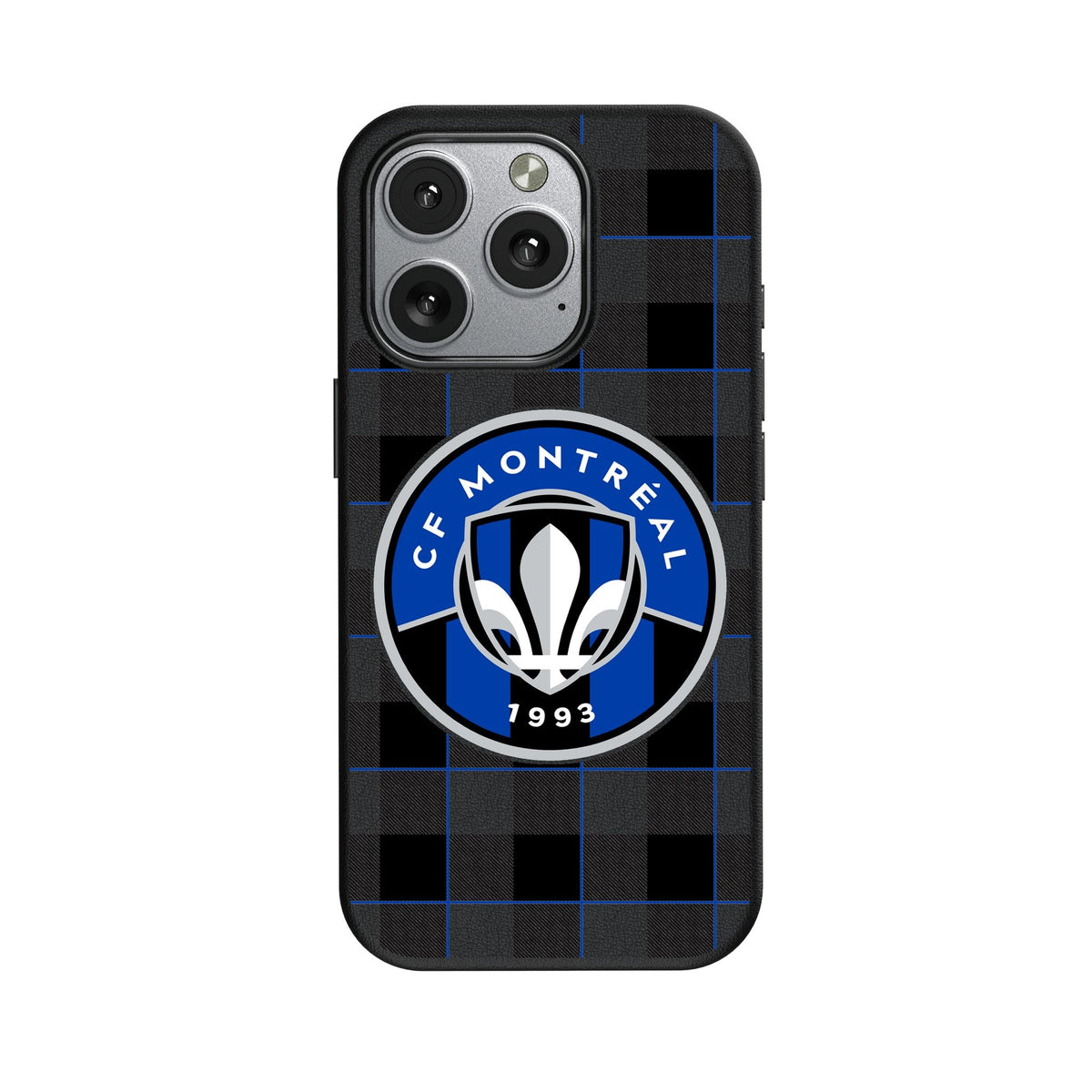 CF Montreal Plaid MagSafe Compatible Phone Case for Apple iPhone 1