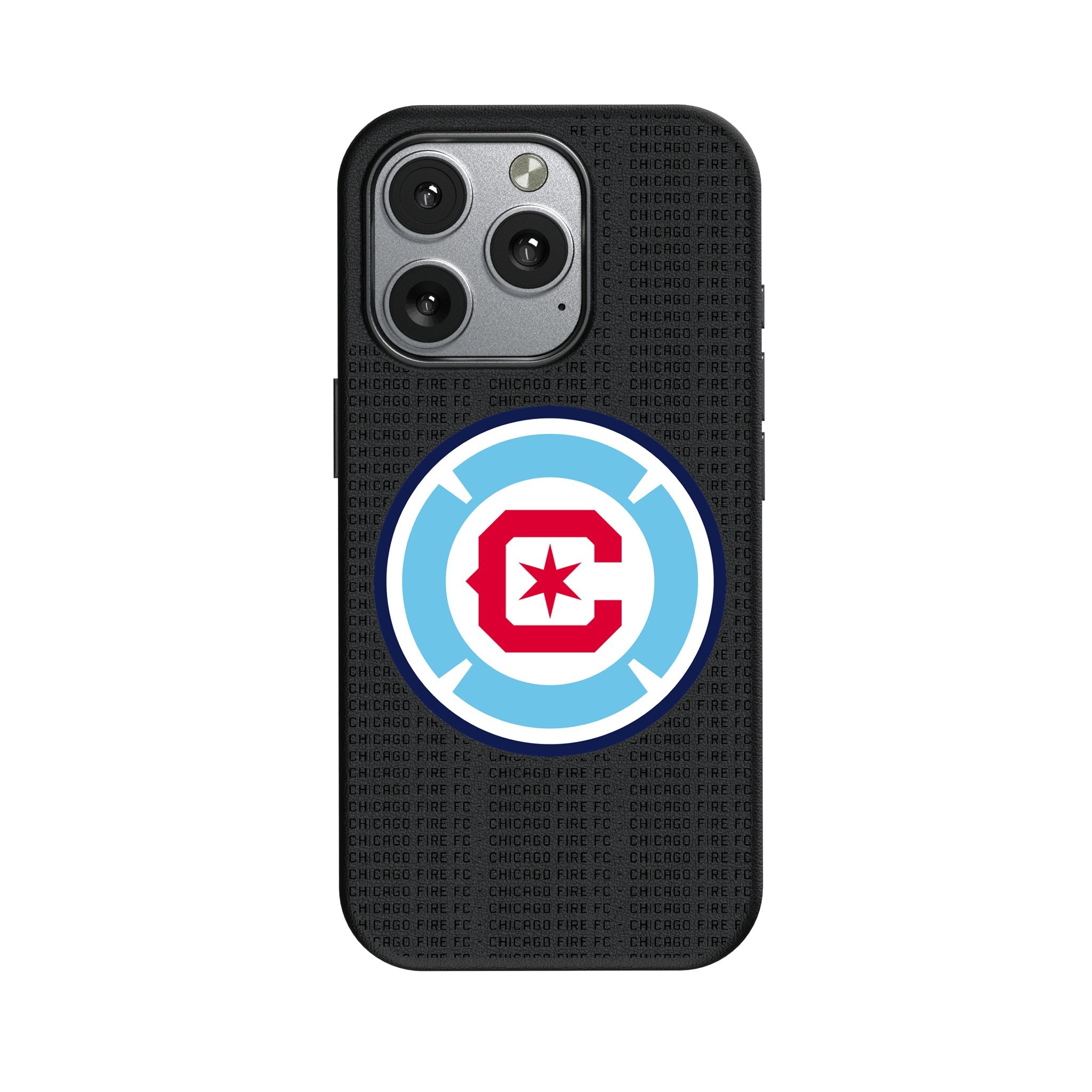 Chicago Fire Text Backdrop MagSafe Compatible Phone Case for Apple iPhone