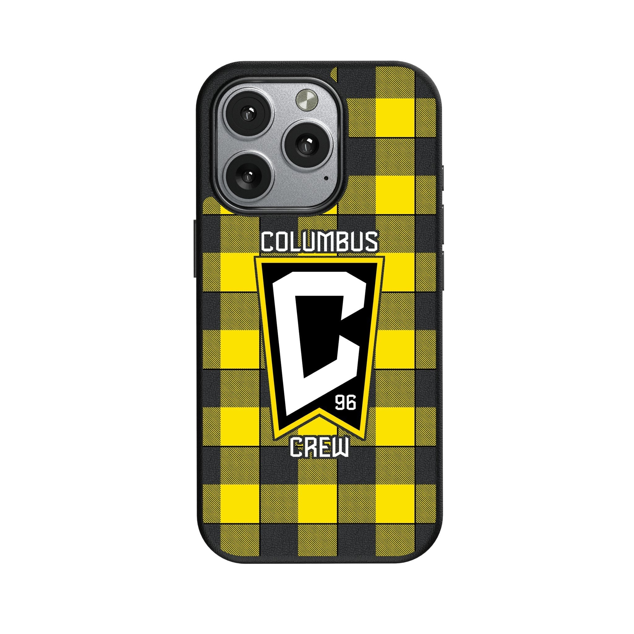 Columbus Crew Plaid MagSafe Compatible Phone Case for Apple iPhone