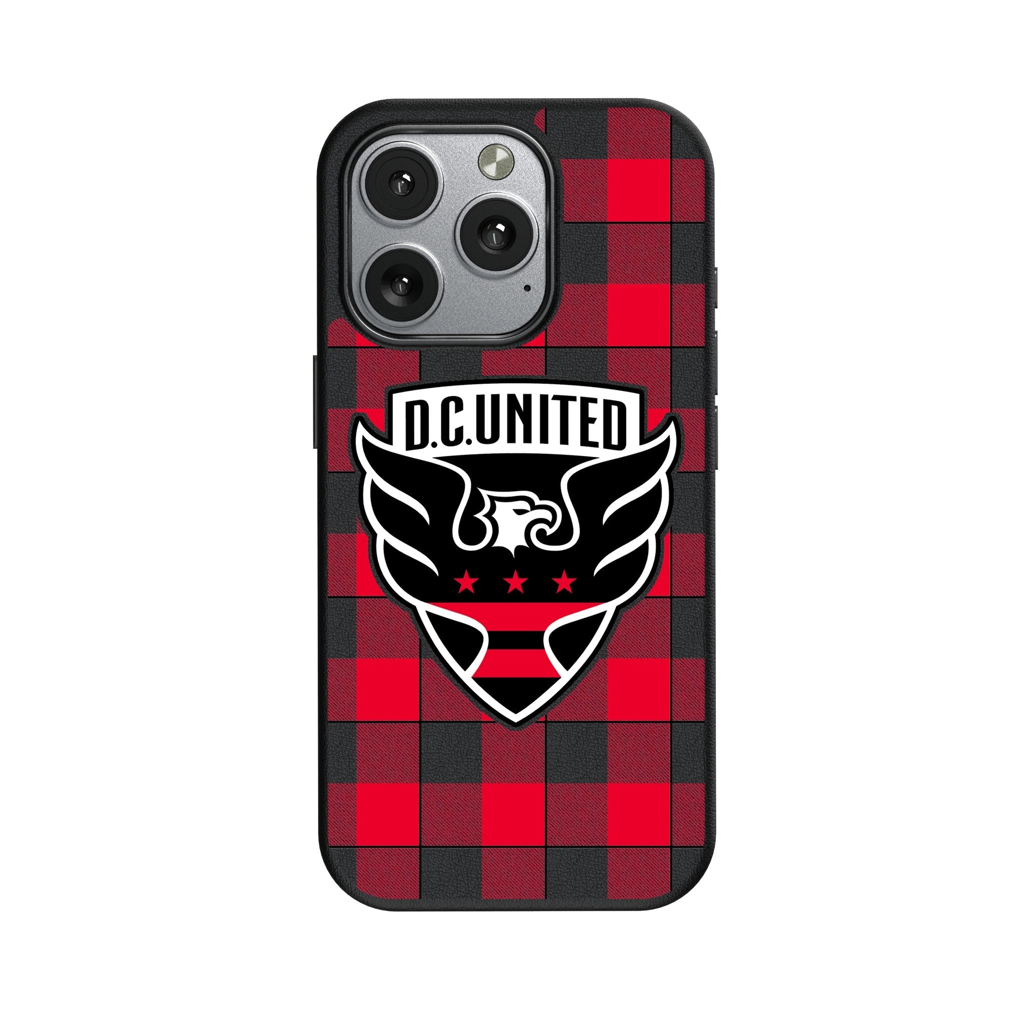 DC United Plaid MagSafe Compatible Phone Case for Apple iPhone