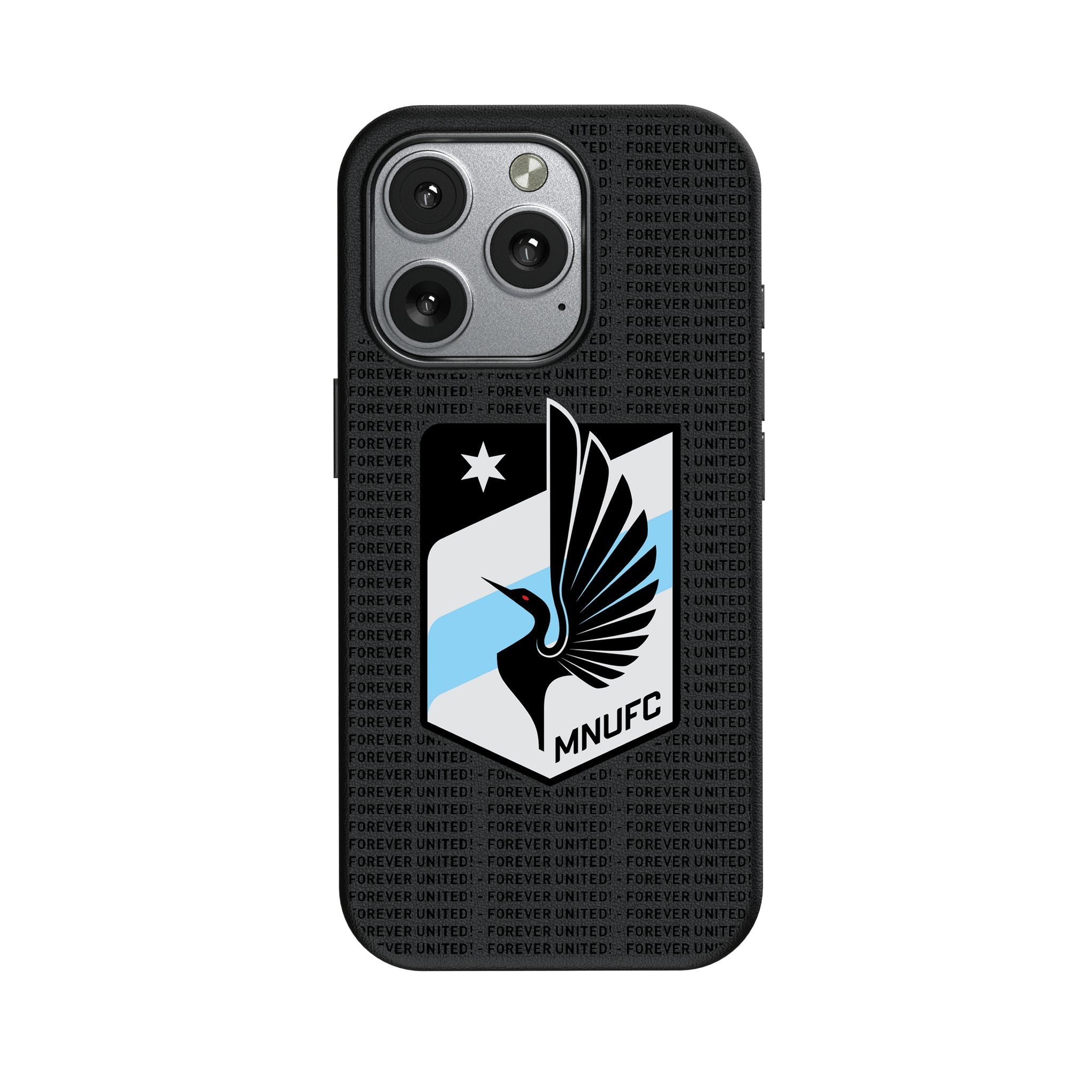 Minnesota United FC Text Backdrop MagSafe Compatible Phone Case for Apple iPhone 1