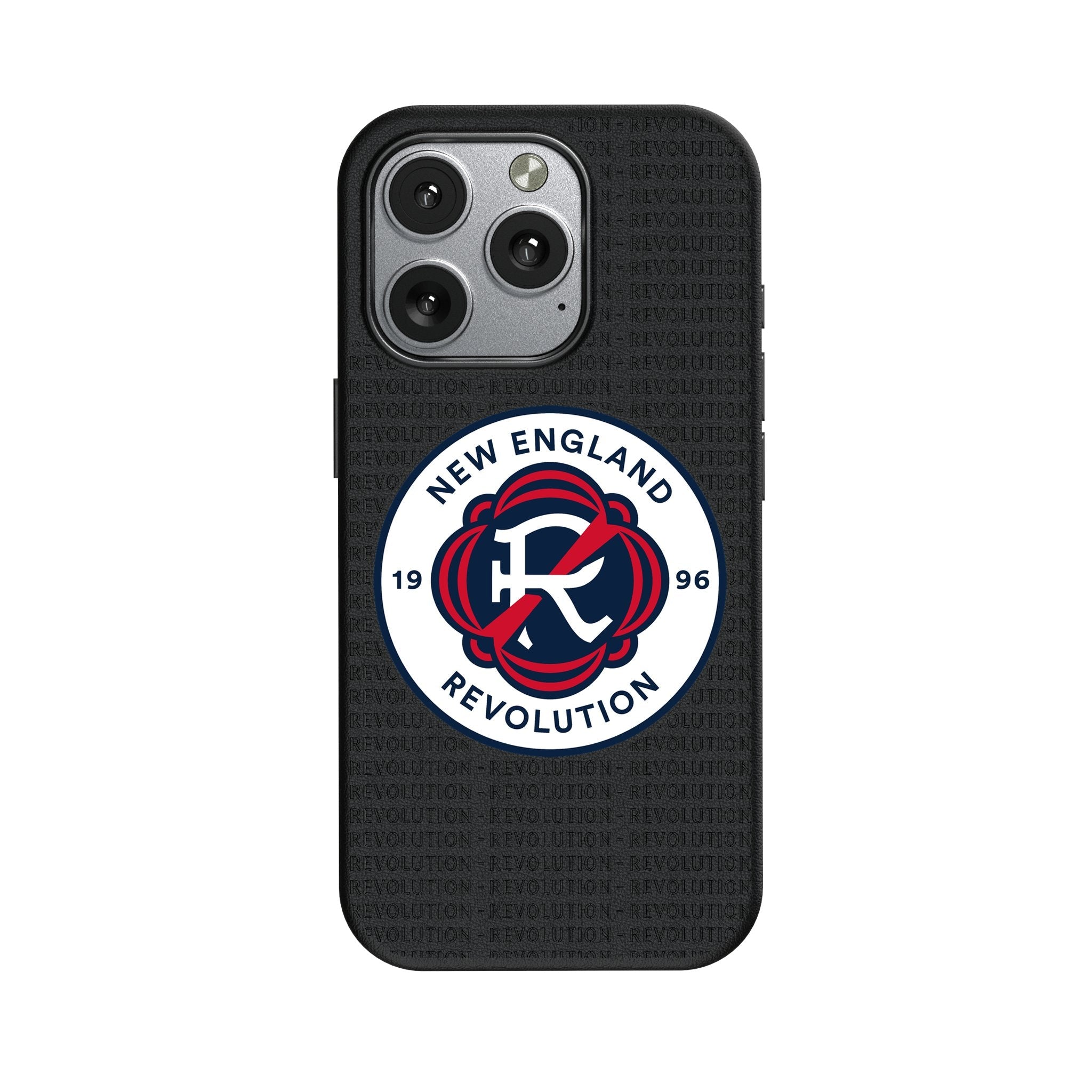 New England Revolution Text Backdrop MagSafe Compatible Phone Case for Apple iPhone