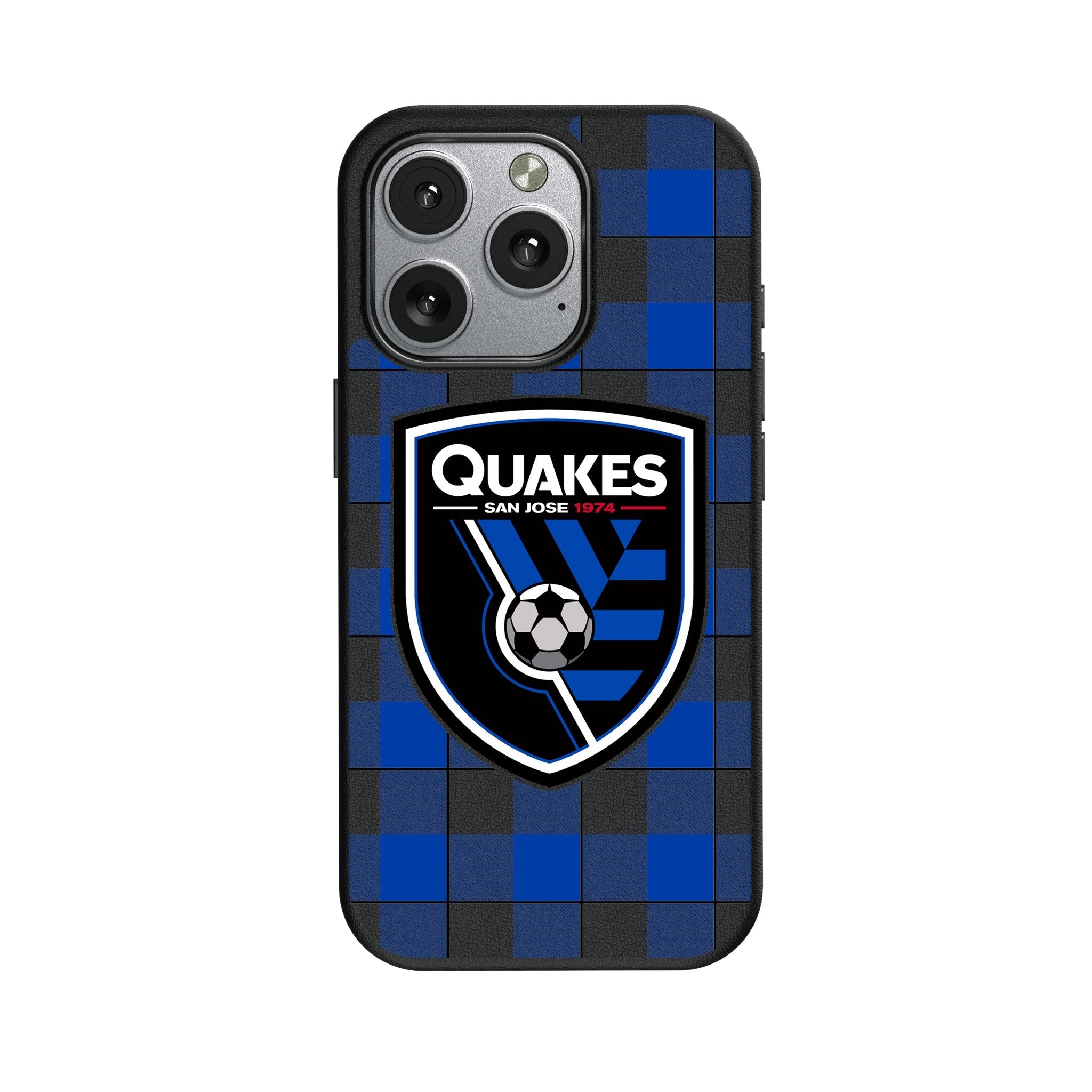 San Jose Earthquakes Plaid MagSafe Compatible Phone Case for Apple iPhone