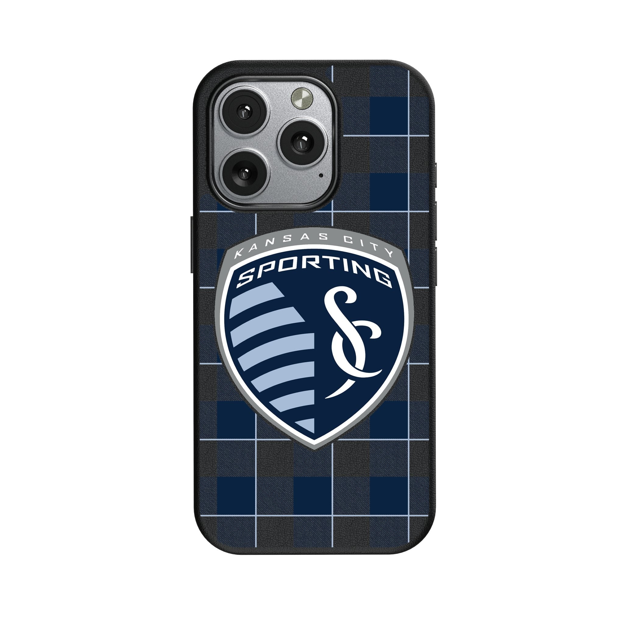 Sporting Kansas City Plaid MagSafe Compatible Phone Case for Apple iPhone