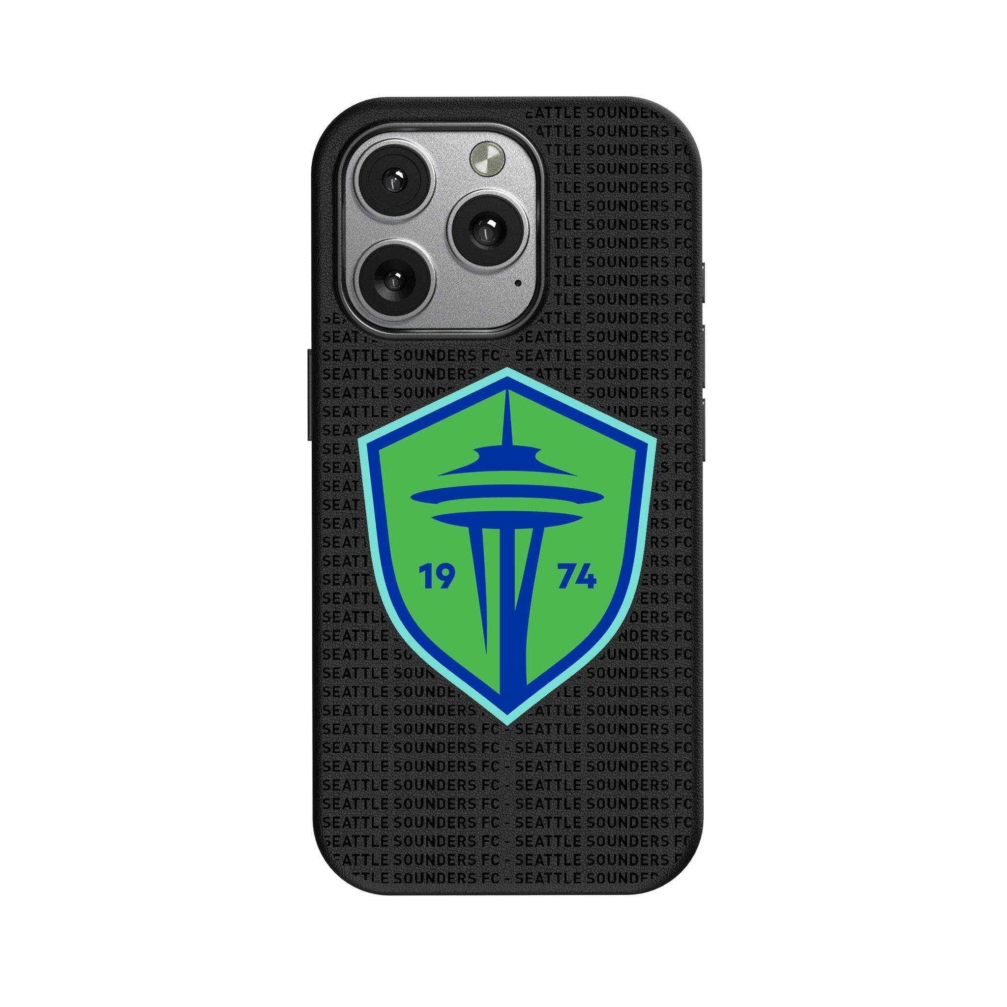 Seattle Sounders FC Text Backdrop MagSafe Compatible Phone Case for Apple iPhone