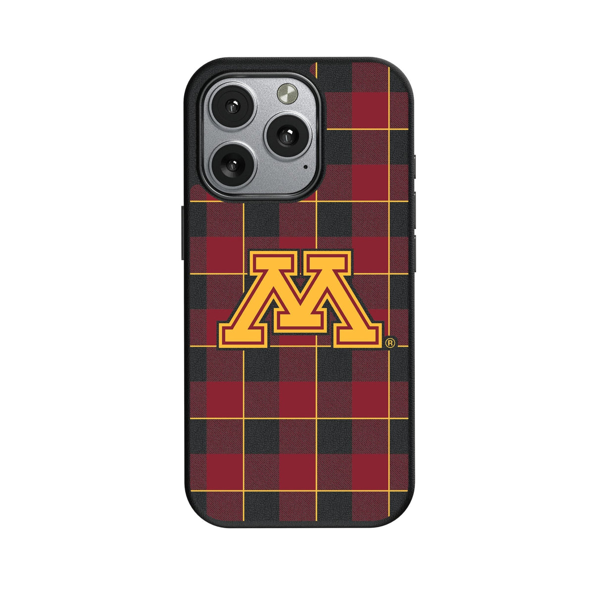 University of Minnesota Golden Gophers Plaid MagSafe Compatible Phone Case for Apple iPhone