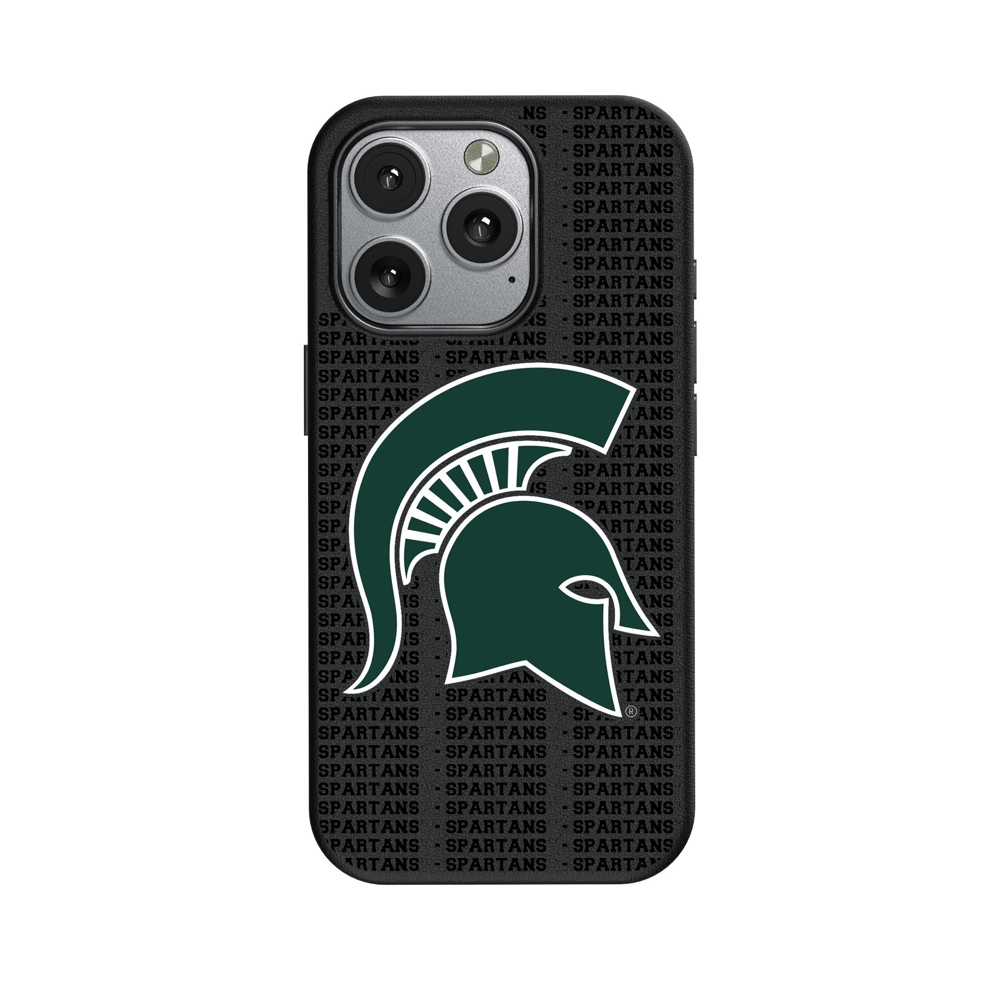 Michigan State University Spartans Text Backdrop MagSafe Compatible Phone Case for Apple iPhone
