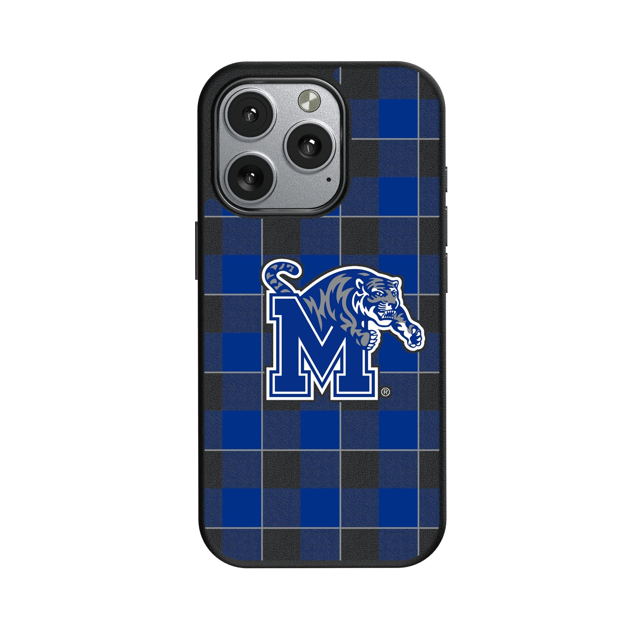 University of Memphis Tigers Plaid MagSafe Compatible Phone Case for Apple iPhone