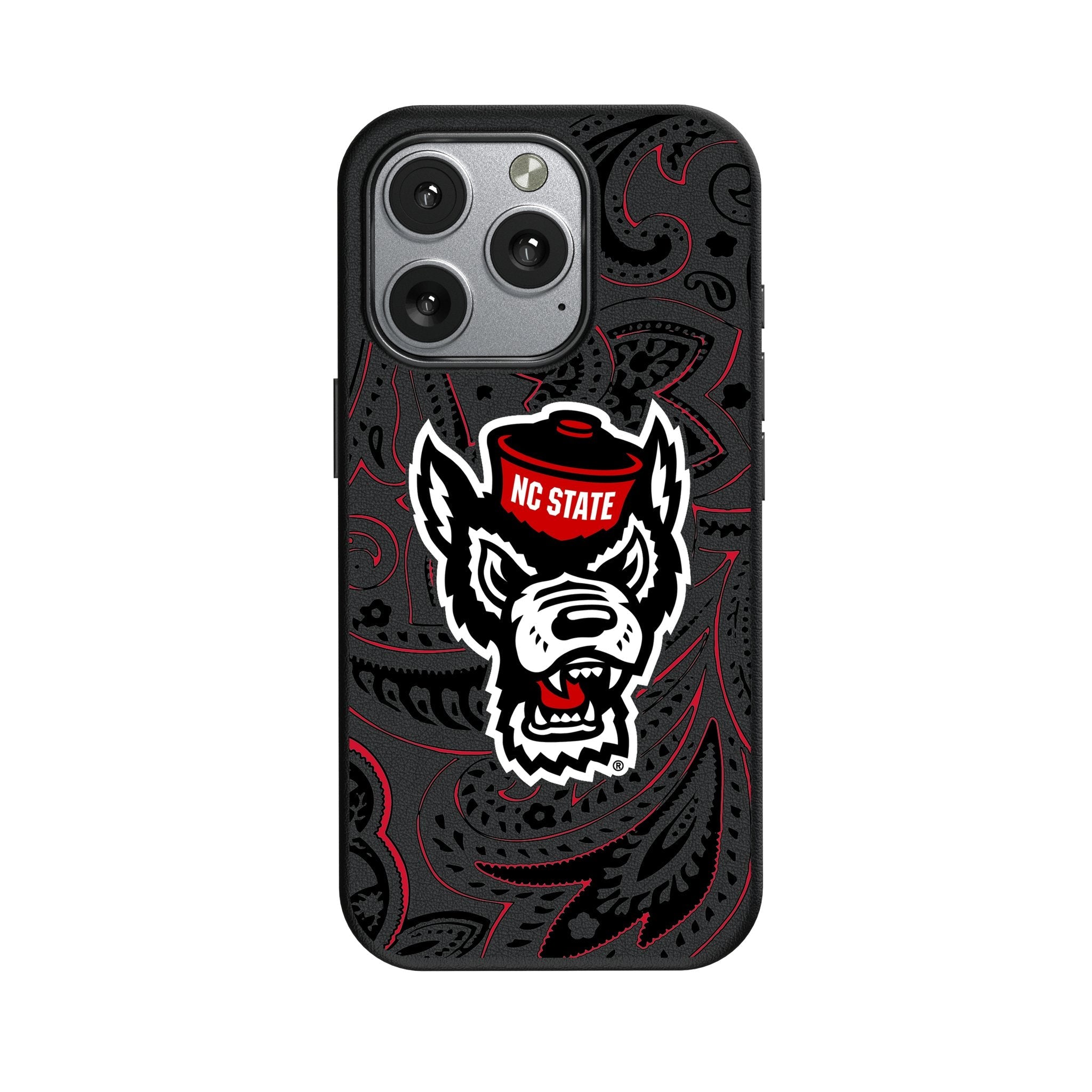 North Carolina State University Wolfpack Paisley MagSafe Compatible Phone Case for Apple iPhone
